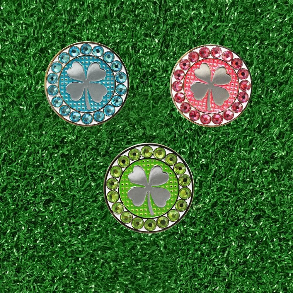 Marcadores de Pelotas de Golf Myartte - Paquete de 3 Cristal