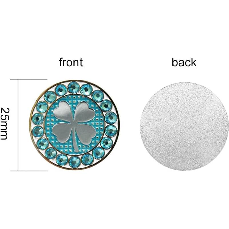 Marcadores de Pelotas de Golf Myartte - Paquete de 3 Cristal