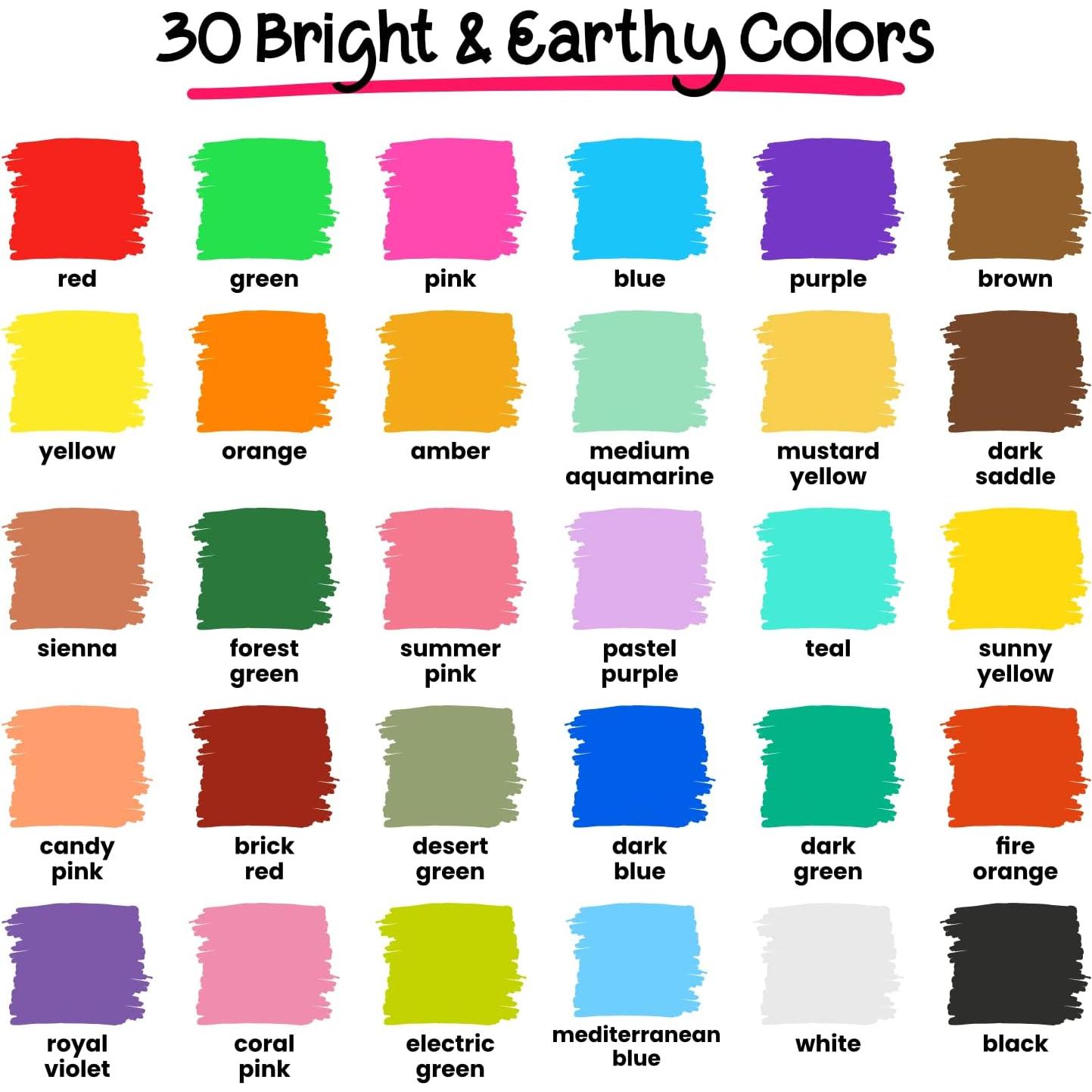 Marcadores de Tiza Líquida Chalkola 30 Colores Punta Fina 1mm