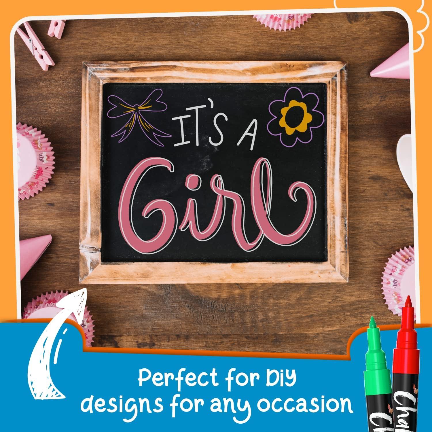 Marcadores de Tiza Líquida Chalkola 30 Colores Punta Fina 1mm