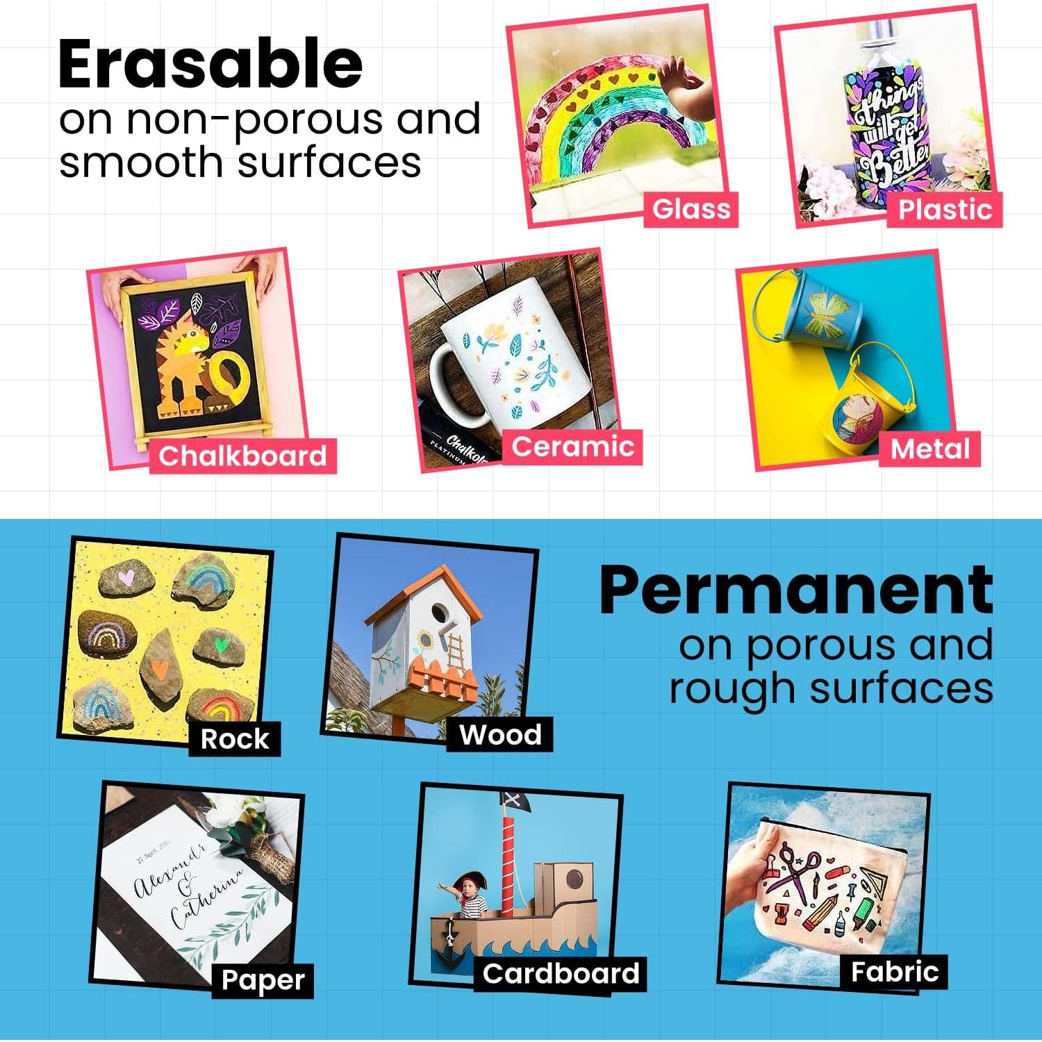 Marcadores de Tiza Líquida Chalkola 30 Colores Punta Fina 1mm