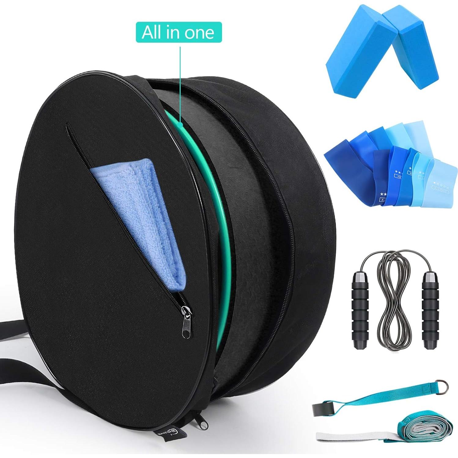 Kit de Yoga 11 en 1 WYRJXYB - Rueda, Bloques, Bandas y Más