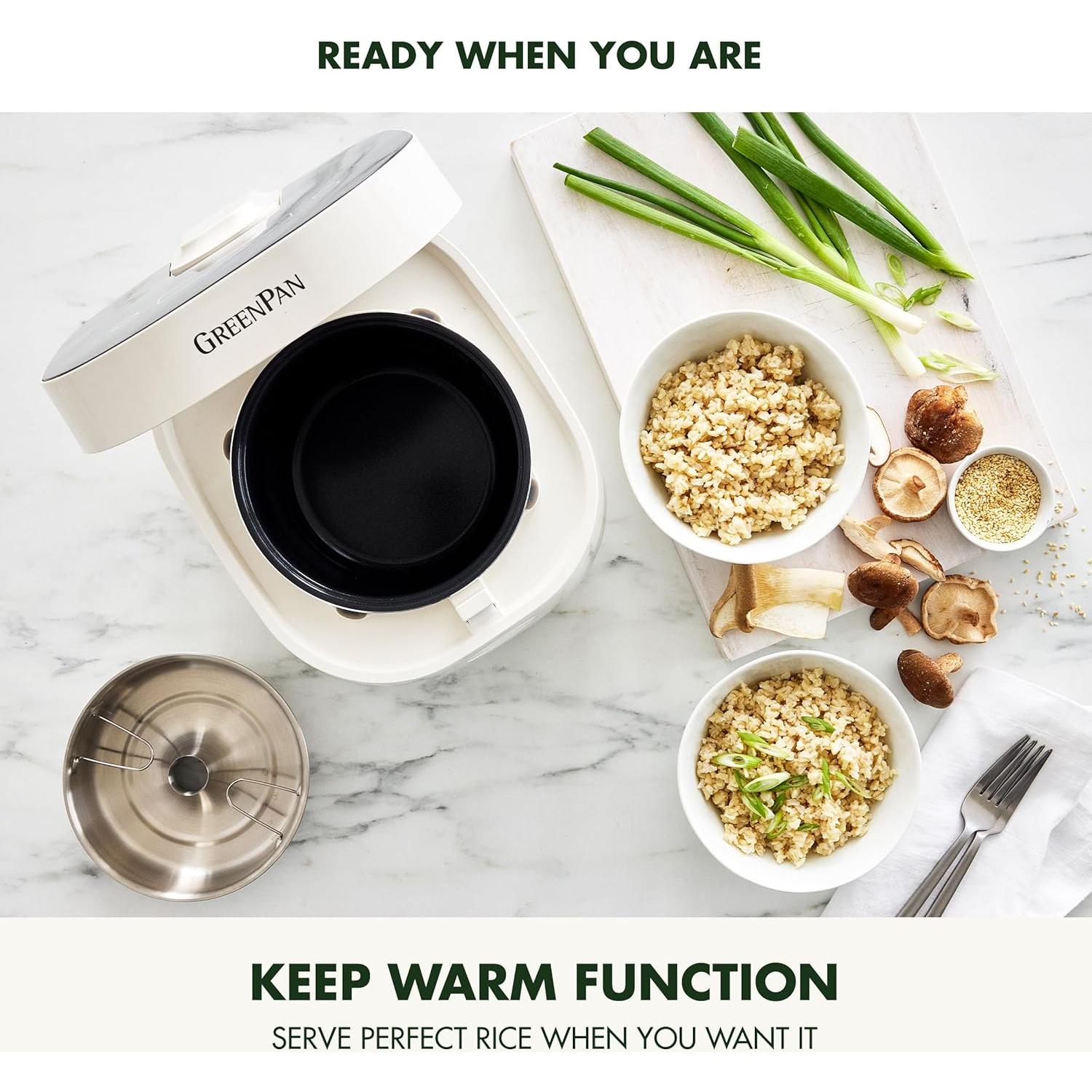 Cocedor de Arroz GreenPan Elite 4 Tazas Blanco Antiadherente