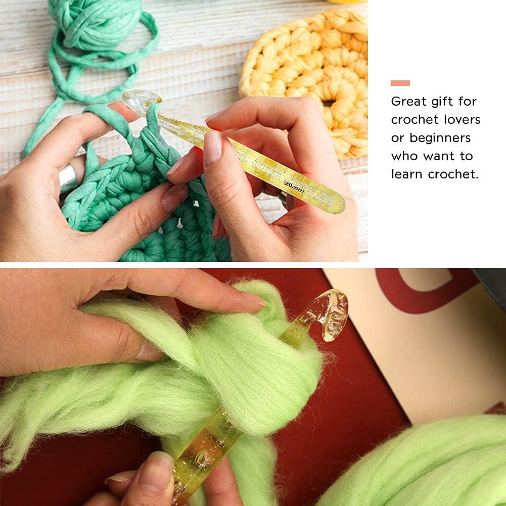 JUPEAN Juego de Ganchillos Ergonómicos 27 Piezas para Tejer