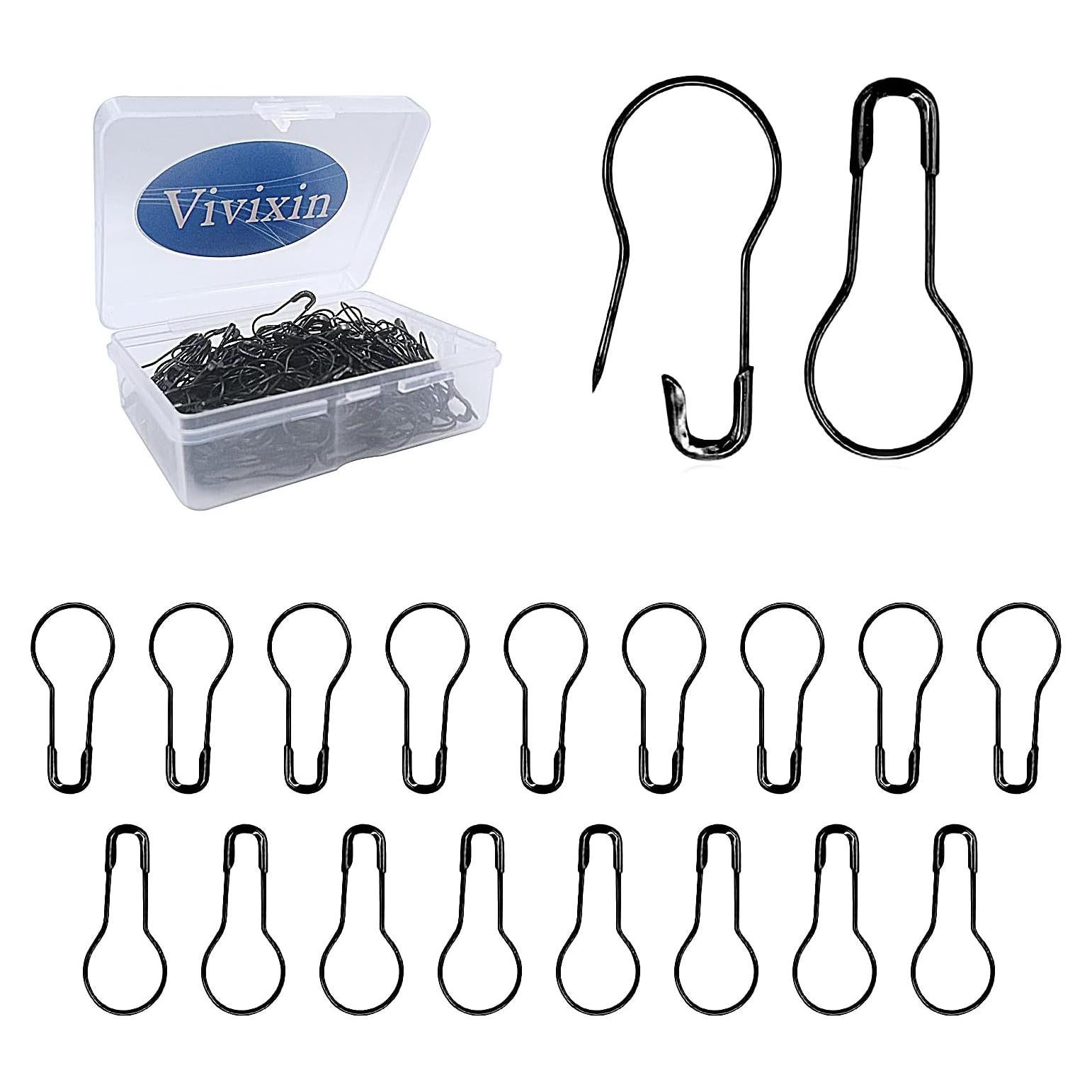 Alfileres de Seguridad de Metal Negro Vivixin 200pcs 21mm