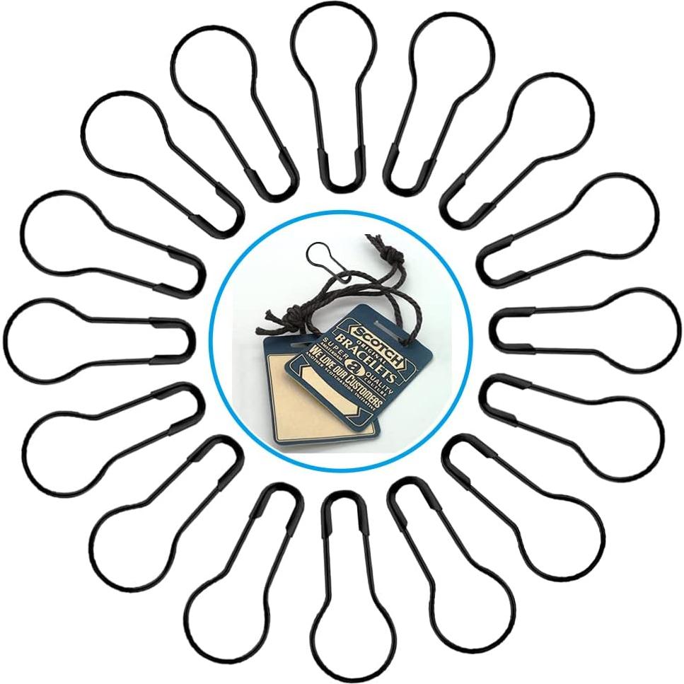 Alfileres de Seguridad de Metal Negro Vivixin 200pcs 21mm