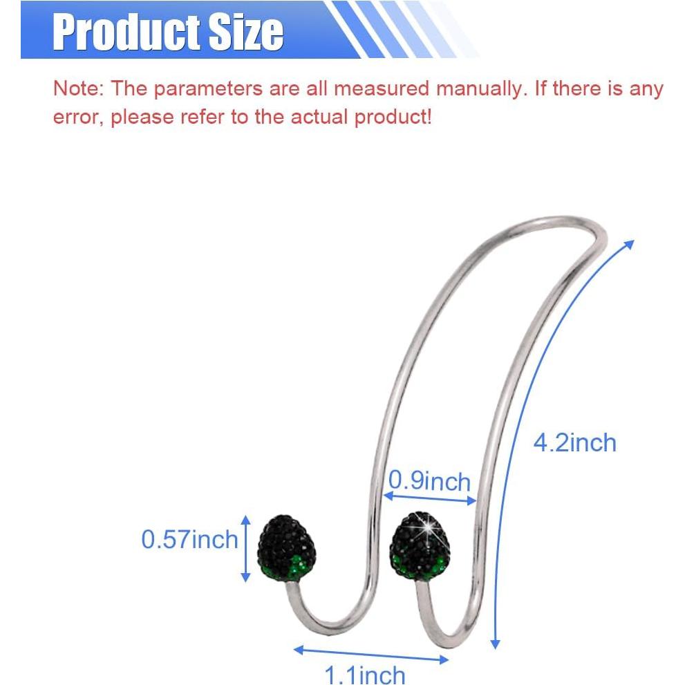 Ganchos de Reposacabezas para Bolso LAINLOY - 2 Piezas Negro