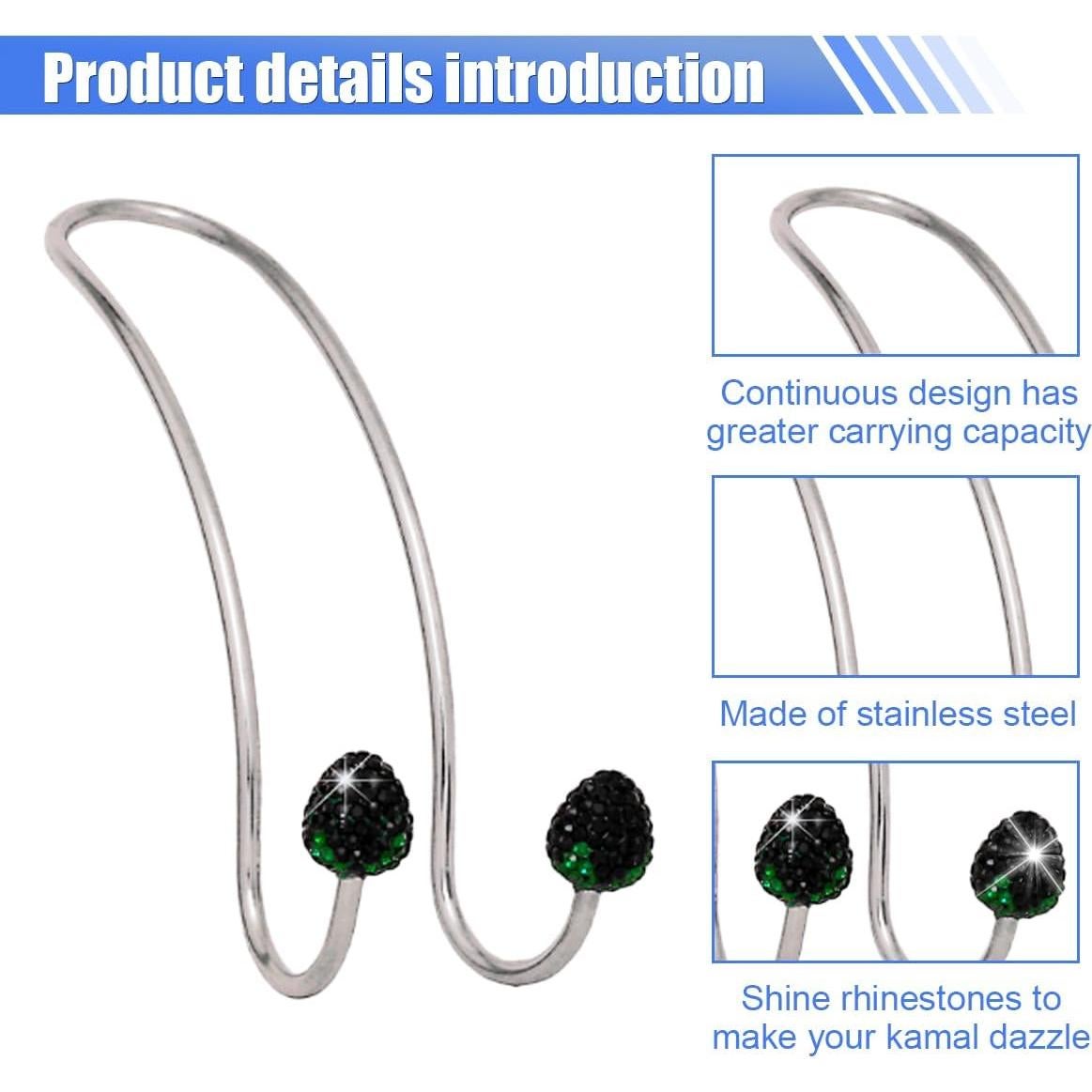 Ganchos de Reposacabezas para Bolso LAINLOY - 2 Piezas Negro