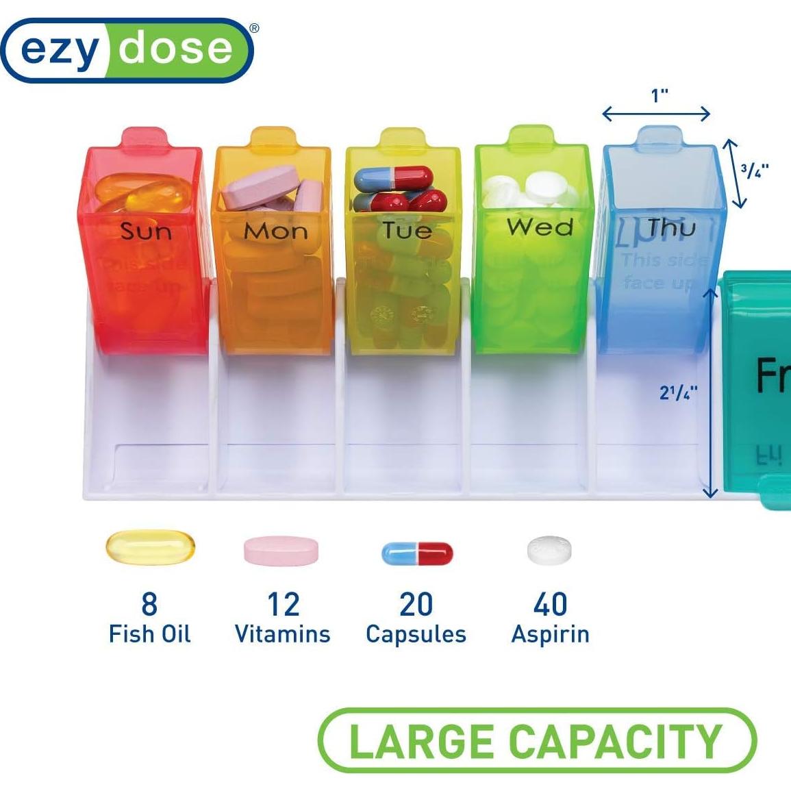 Organizador de Pastillas Ezy Dose 7-Días Arcoíris Libre BPA