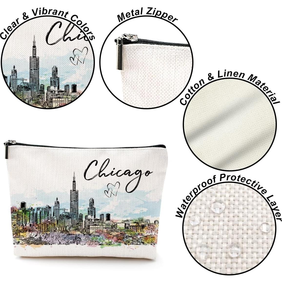 Bolsa de Maquillaje NGZS Chicago 24.6x17.8 cm Multiusos