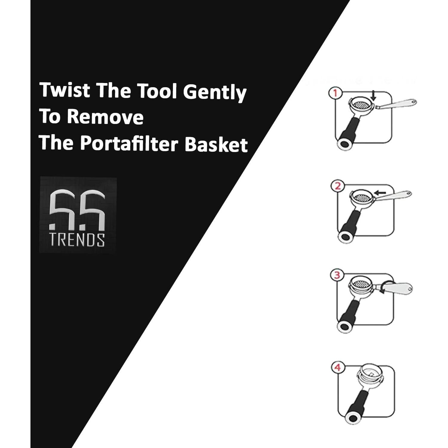 Herramienta de extracción de canasta de portafiltro 55 TRENDS