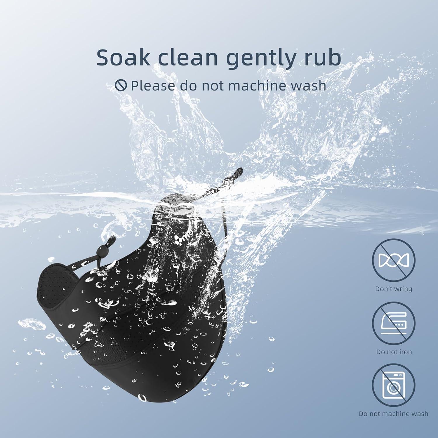 Mascarilla Solar UPF50+ KZ008 Unisex Negra Transpirable