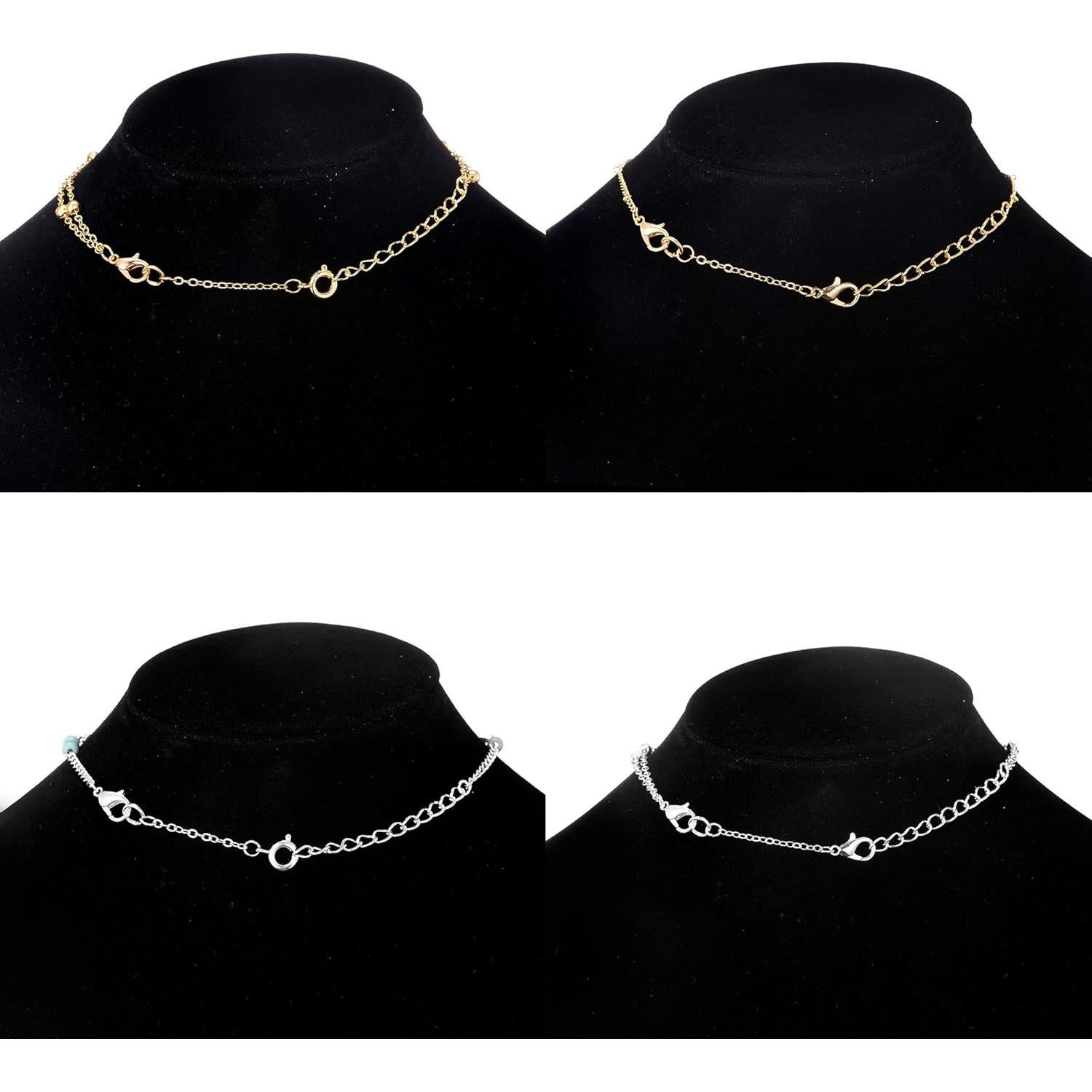 Extensores de Pulseras de Tobillo Softones 12-18 Pcs Oro Plata