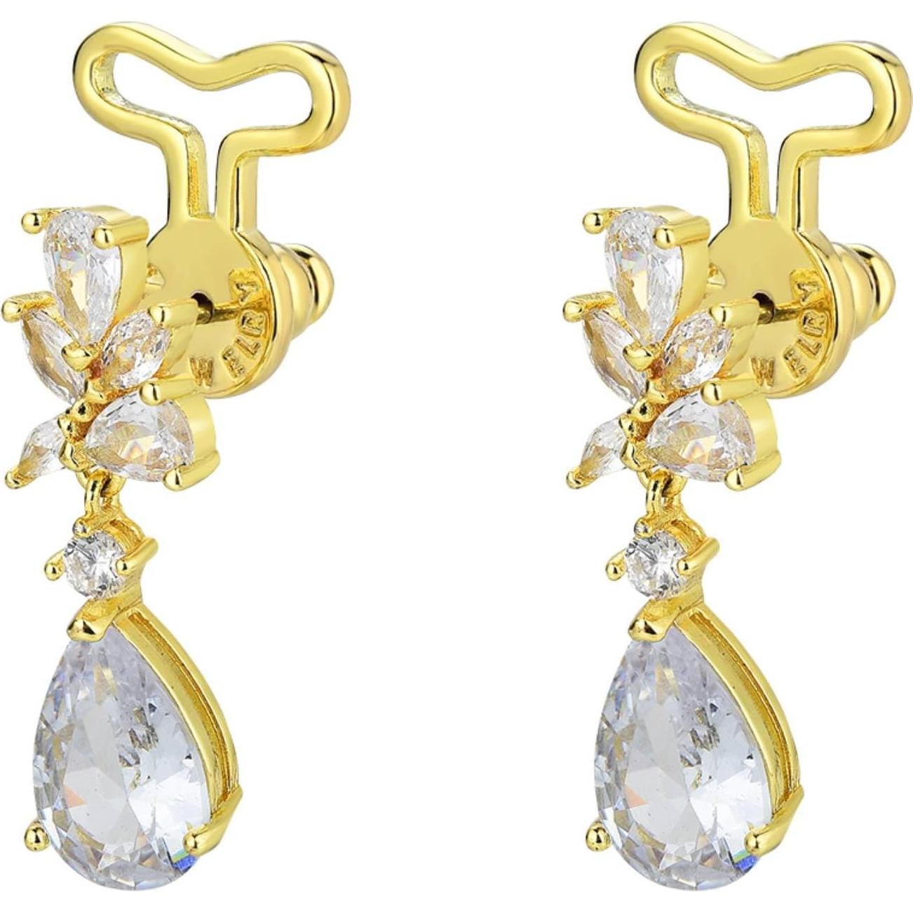 Soportes para Pendientes T AKRUWELRY Oro 18K 4 Piezas Hipoalergénicos