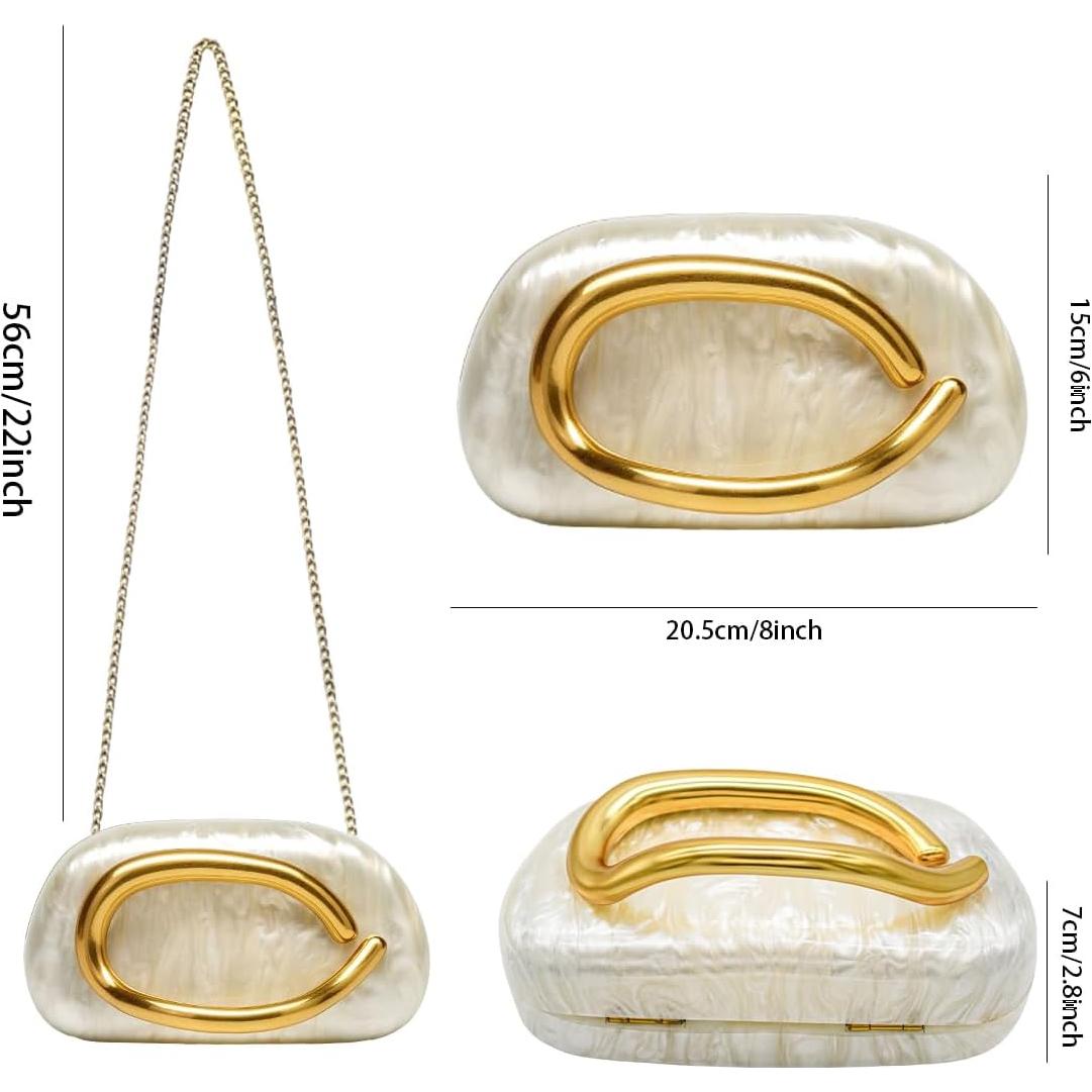 Bolso de Mano Beige para Mujeres Blinkgoo con Cadena