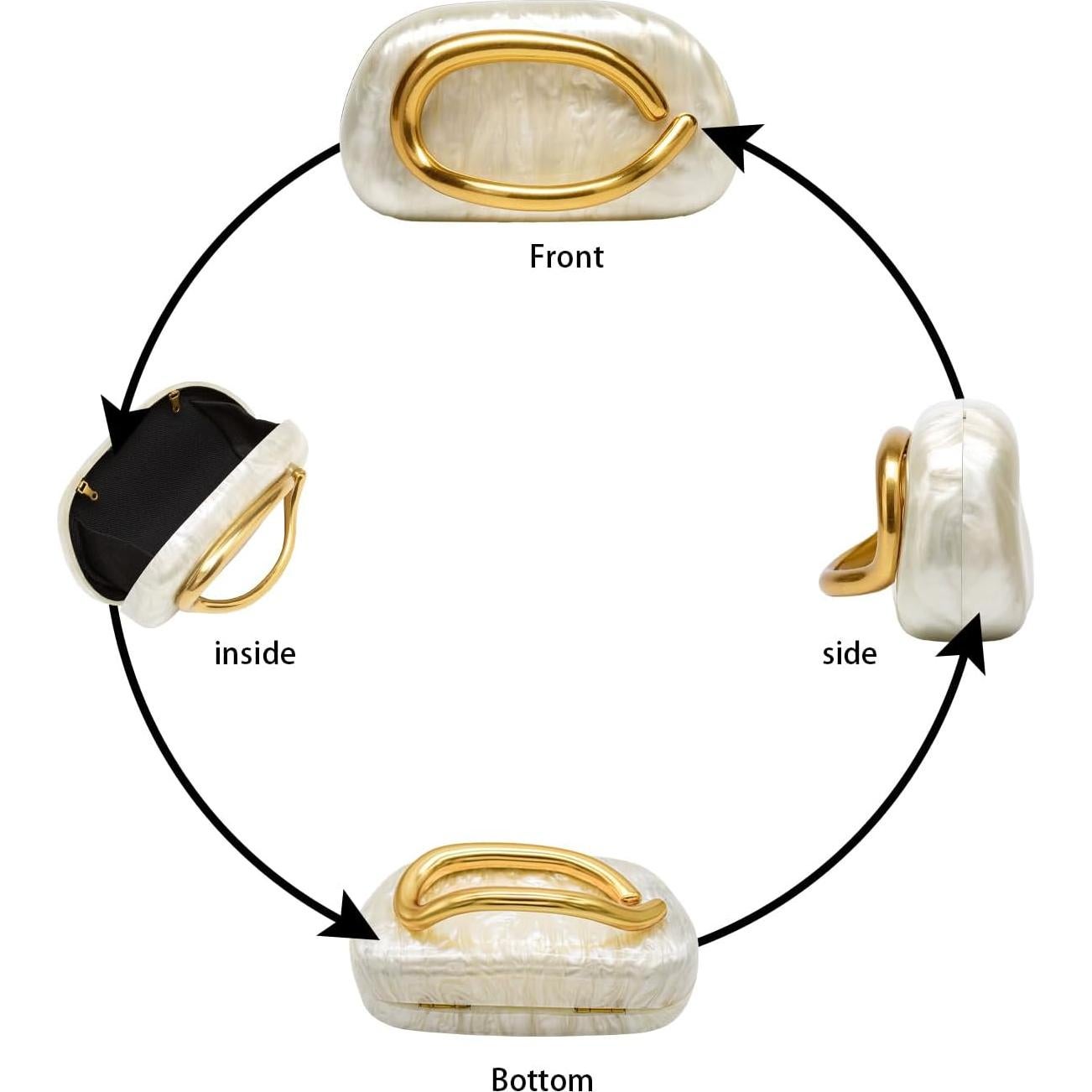 Bolso de Mano Beige para Mujeres Blinkgoo con Cadena