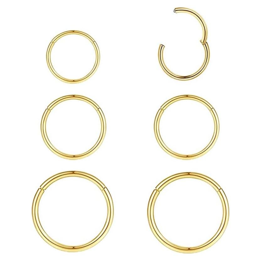 Aro de Nariz KREZIP Oro 16G Acero Inoxidable Hipoalergénico