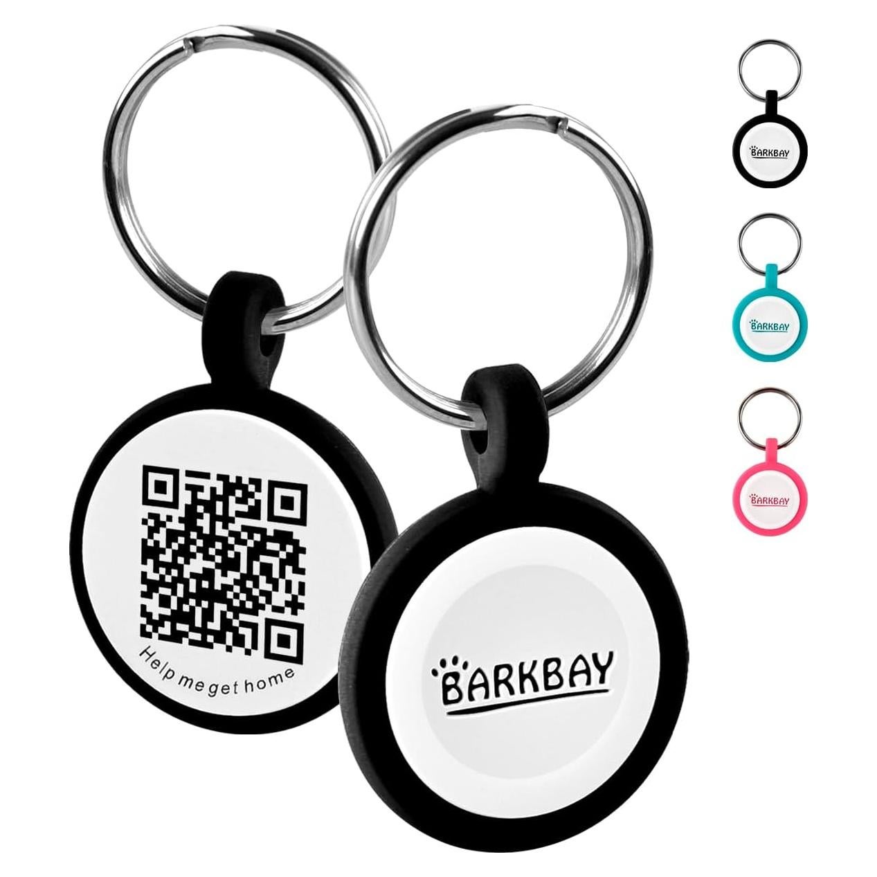 Etiqueta de Identificación Inteligente BARKBAY con QR - Negra
