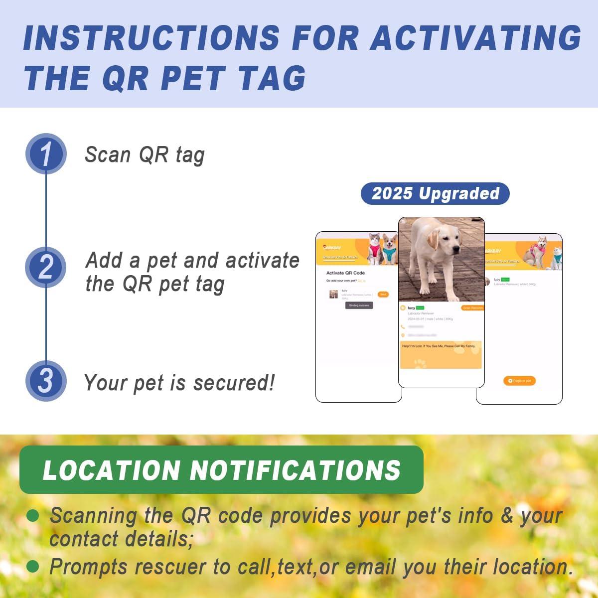 Etiqueta de Identificación Inteligente BARKBAY con QR - Negra