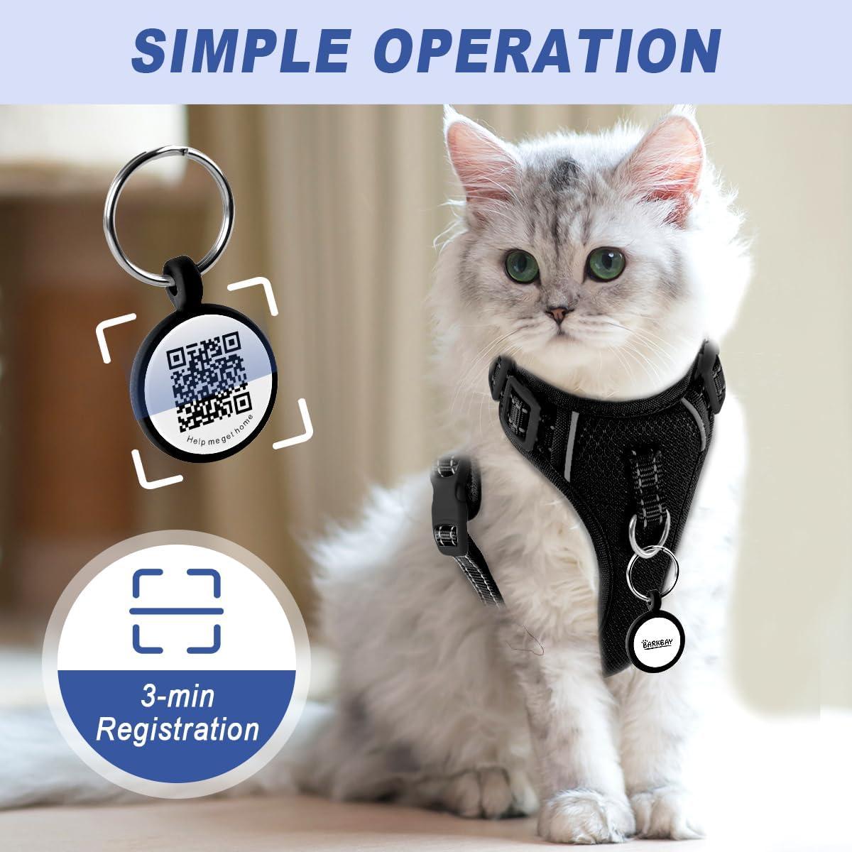 Etiqueta de Identificación Inteligente BARKBAY con QR - Negra