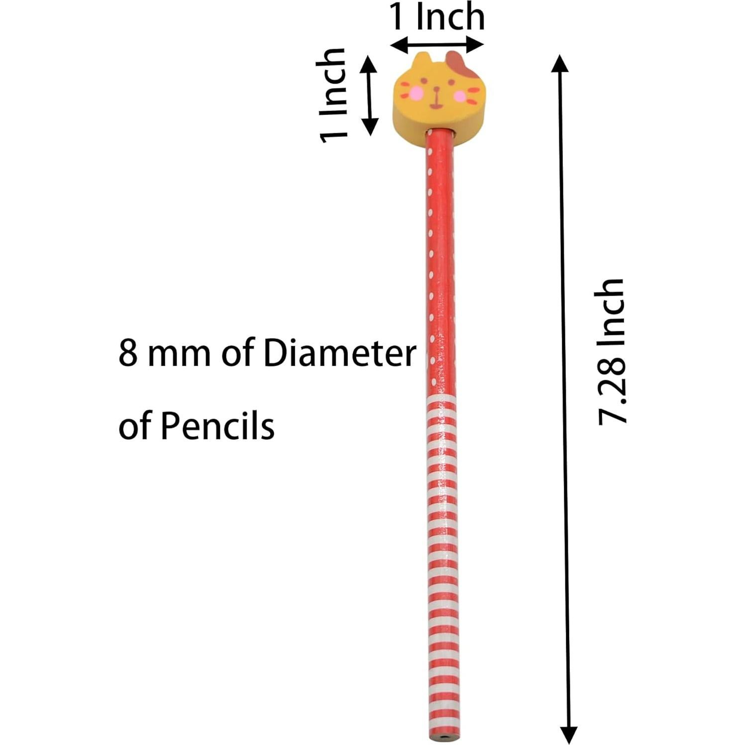 Paquete de 20 Lápices de Borrador Yansanido 18.5 cm Aleatorios