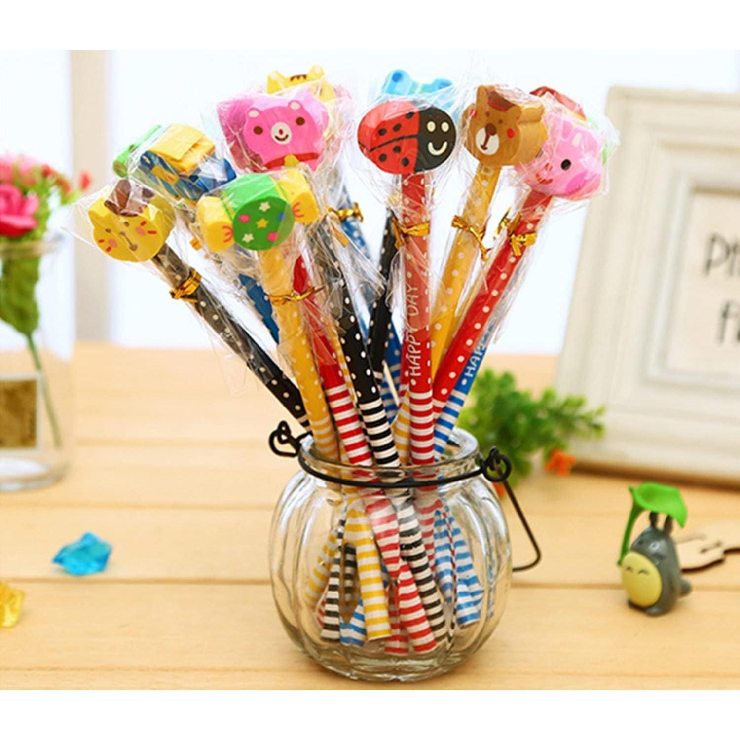 Paquete de 20 Lápices de Borrador Yansanido 18.5 cm Aleatorios