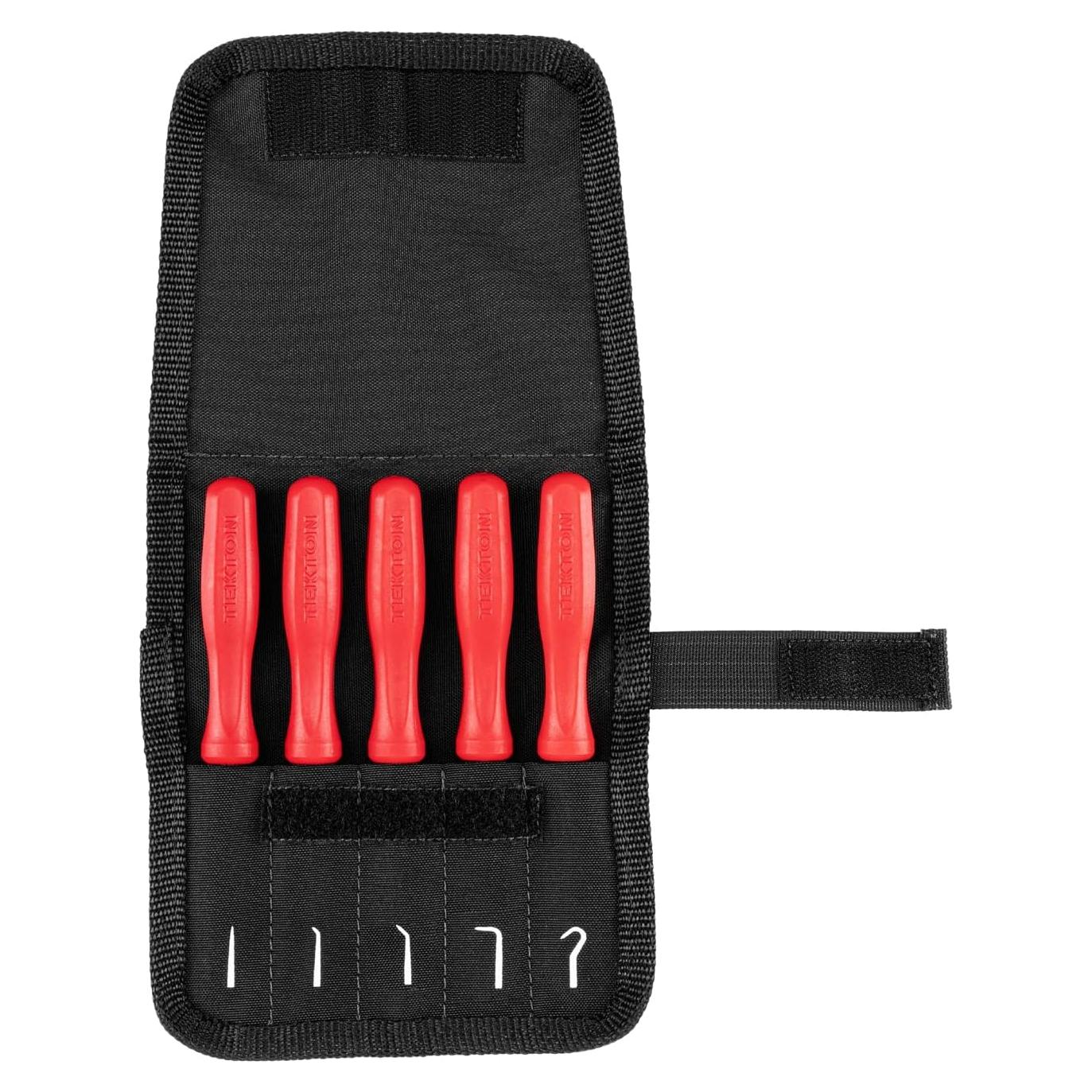 Juego de Picos y Ganchos Romos Tekton 5 Piezas con Estuche