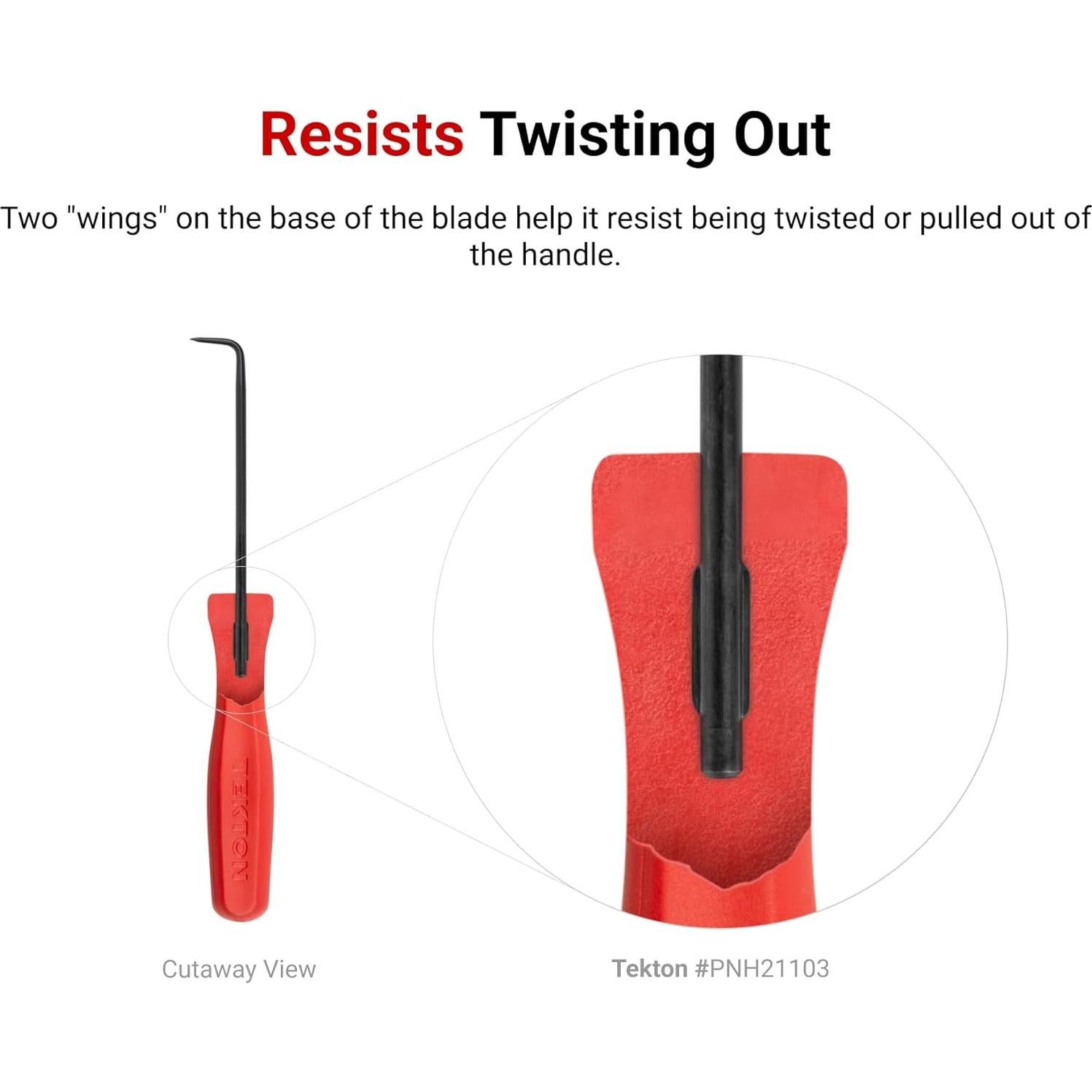 Juego de Picos y Ganchos Romos Tekton 5 Piezas con Estuche