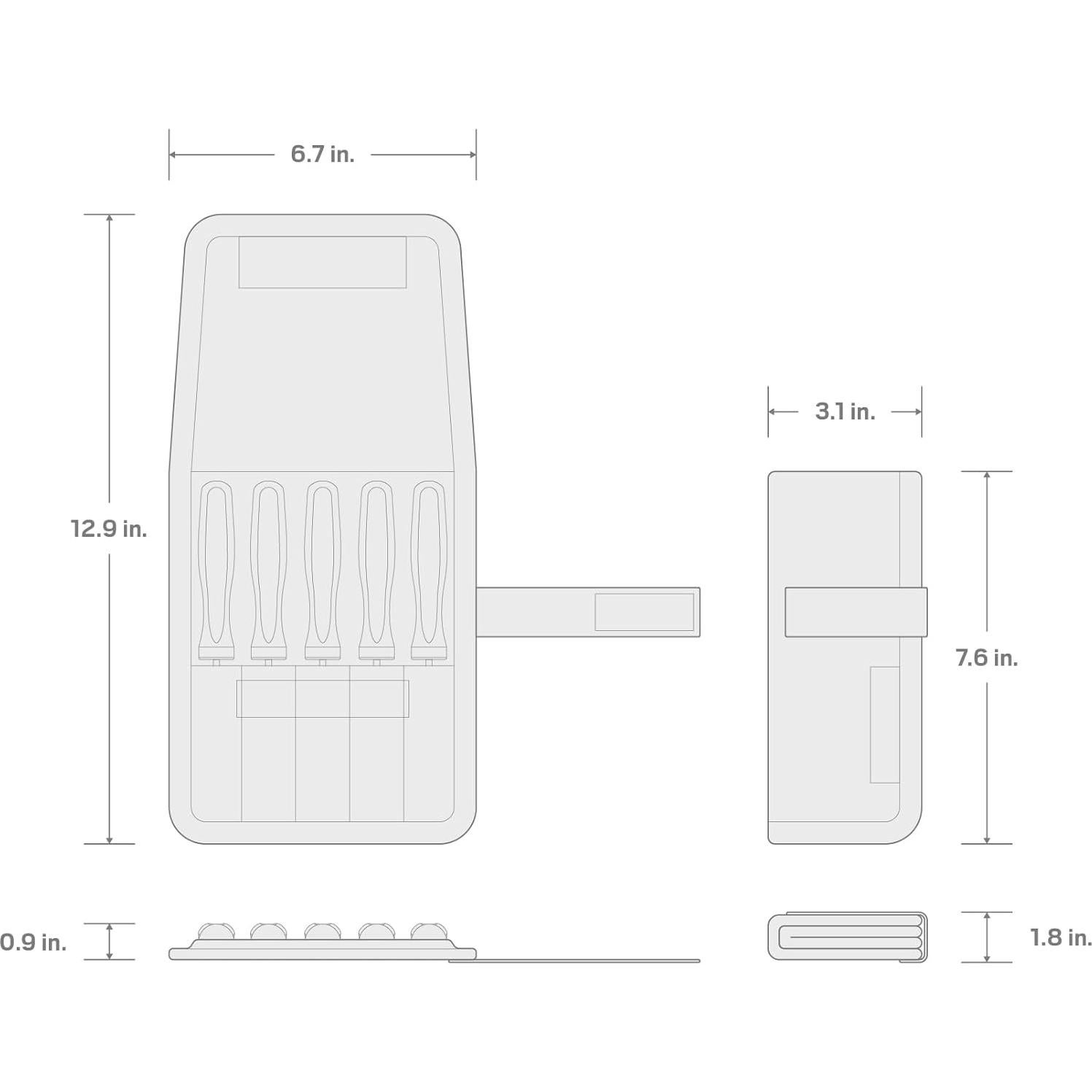 Juego de Picos y Ganchos Romos Tekton 5 Piezas con Estuche