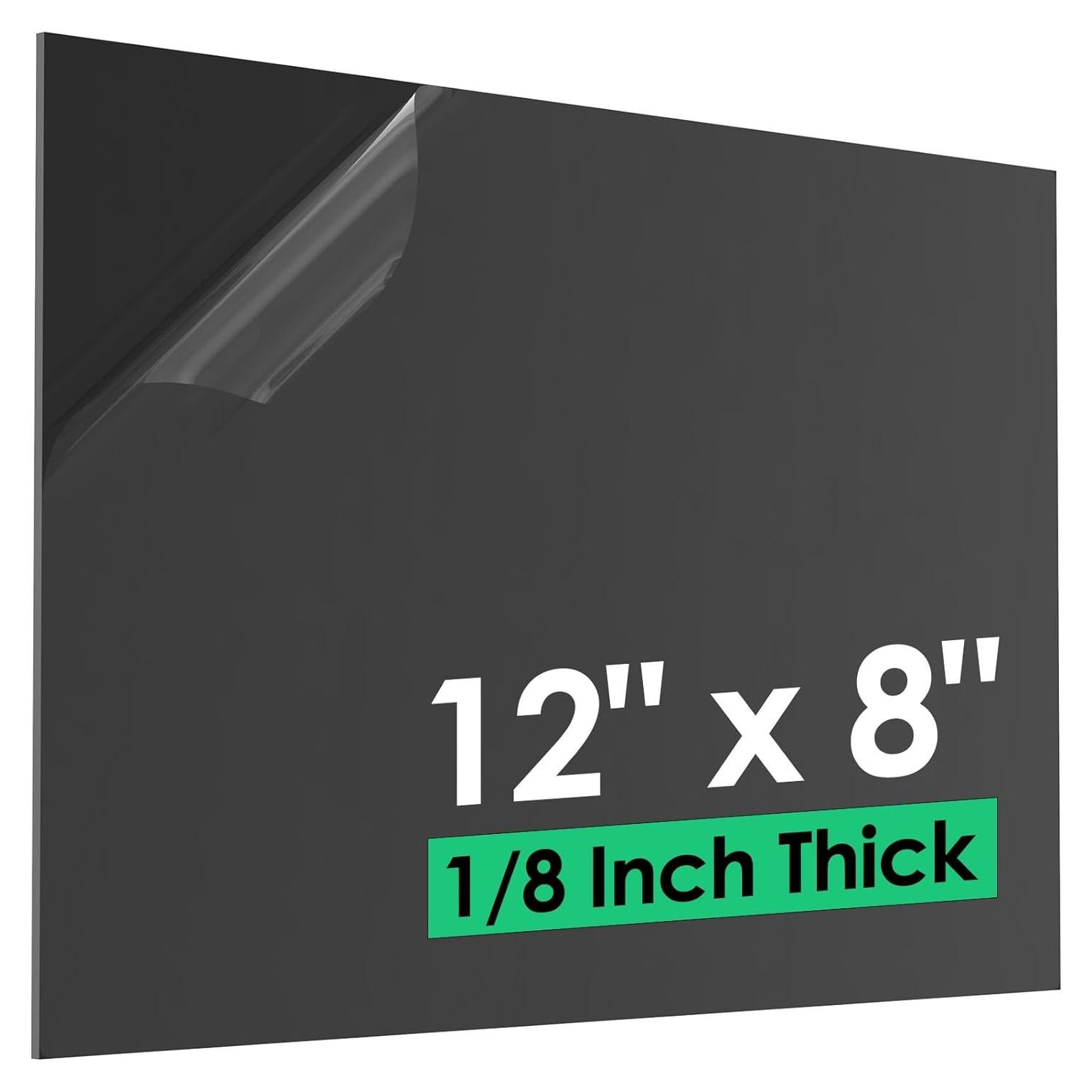 Hoja de Plástico ABS CREGEAR 3mm 30.5x20.3cm Negra para Manualidades