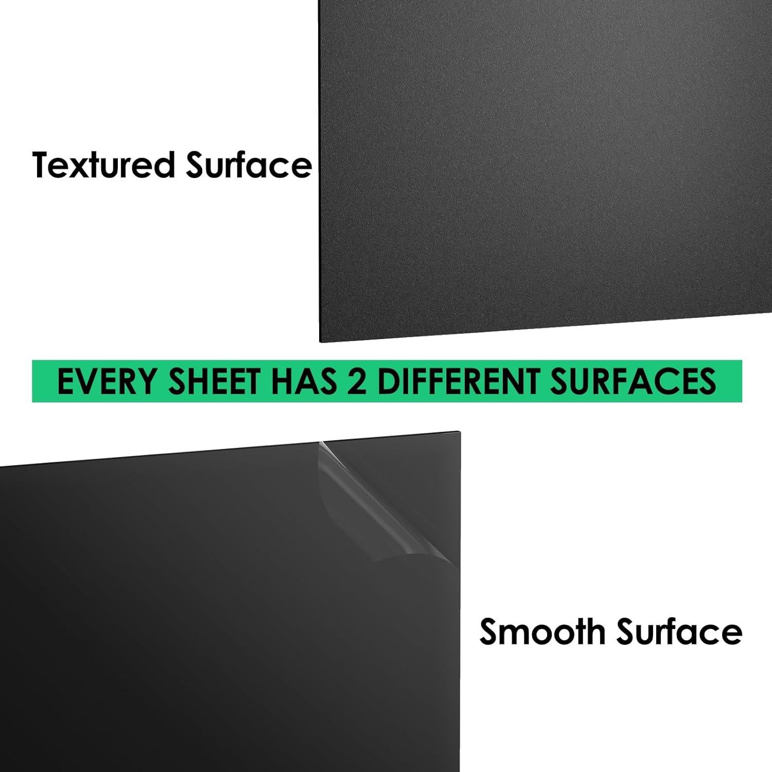 Hoja de Plástico ABS CREGEAR 3mm 30.5x20.3cm Negra para Manualidades