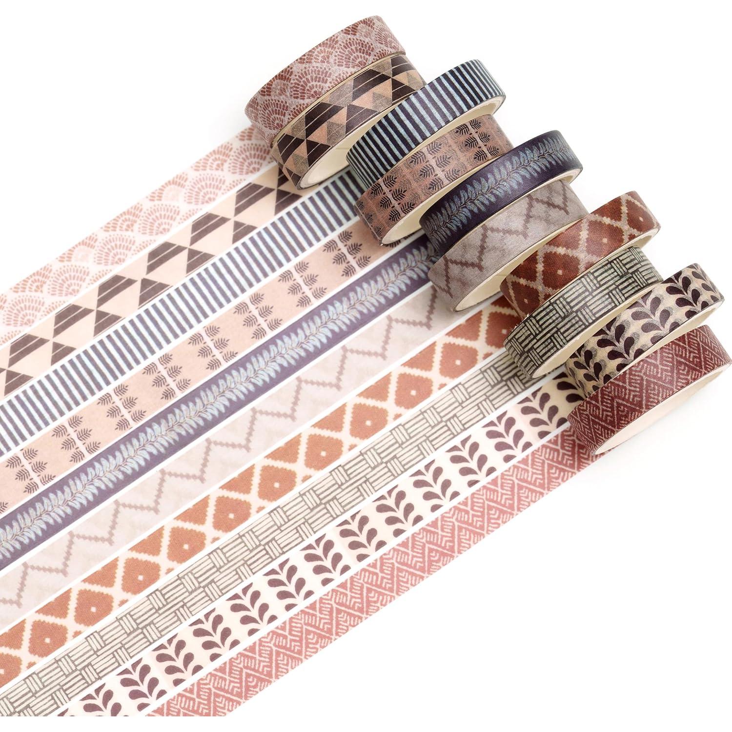 Juego de 10 Rollos de Cinta Washi Decorativa Songdao 2m x 10mm