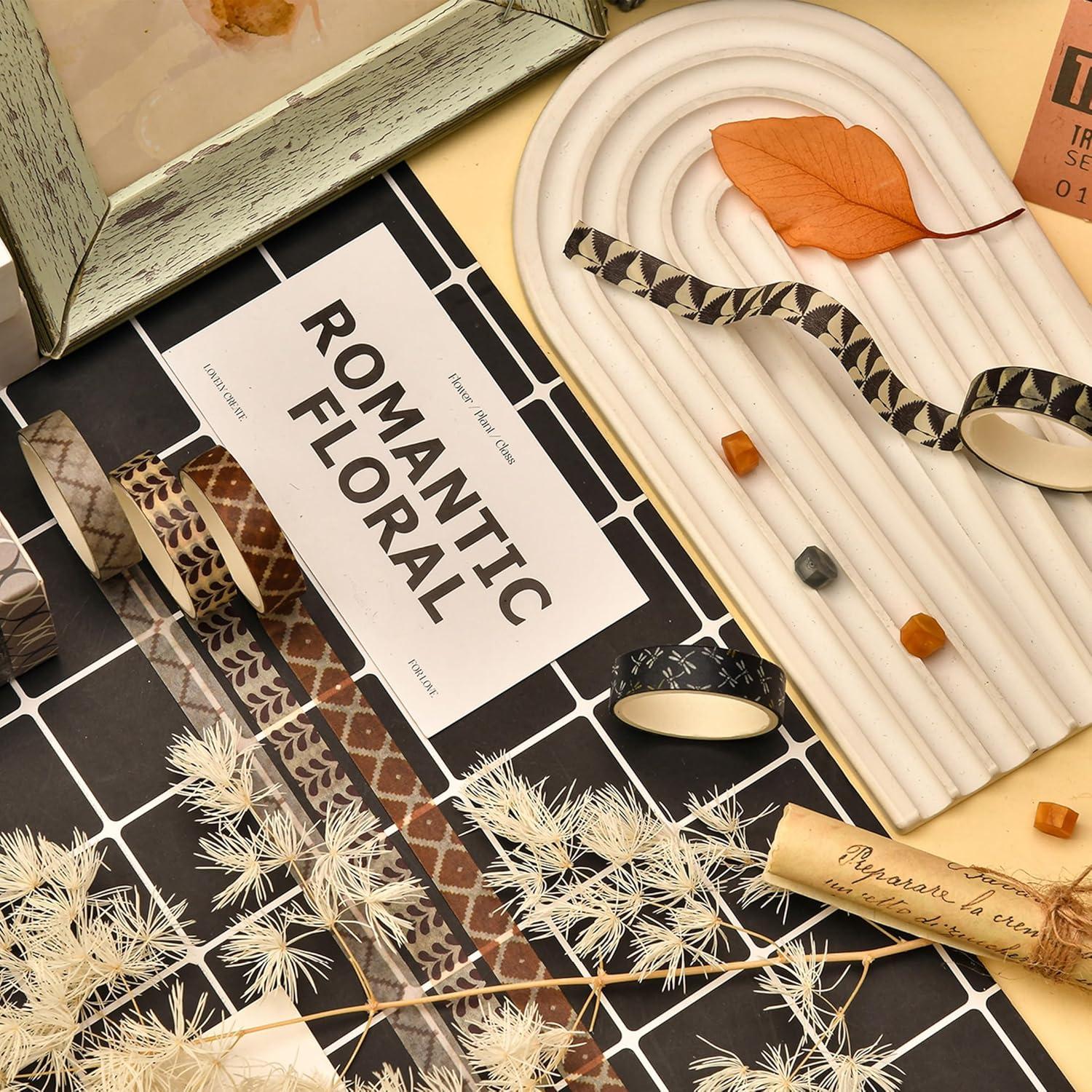 Juego de 10 Rollos de Cinta Washi Decorativa Songdao 2m x 10mm