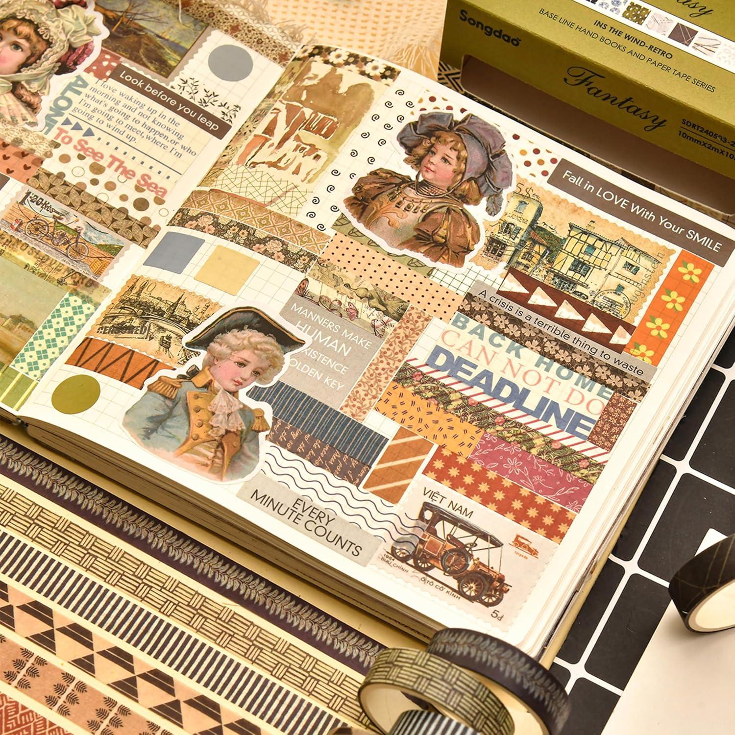 Juego de 10 Rollos de Cinta Washi Decorativa Songdao 2m x 10mm