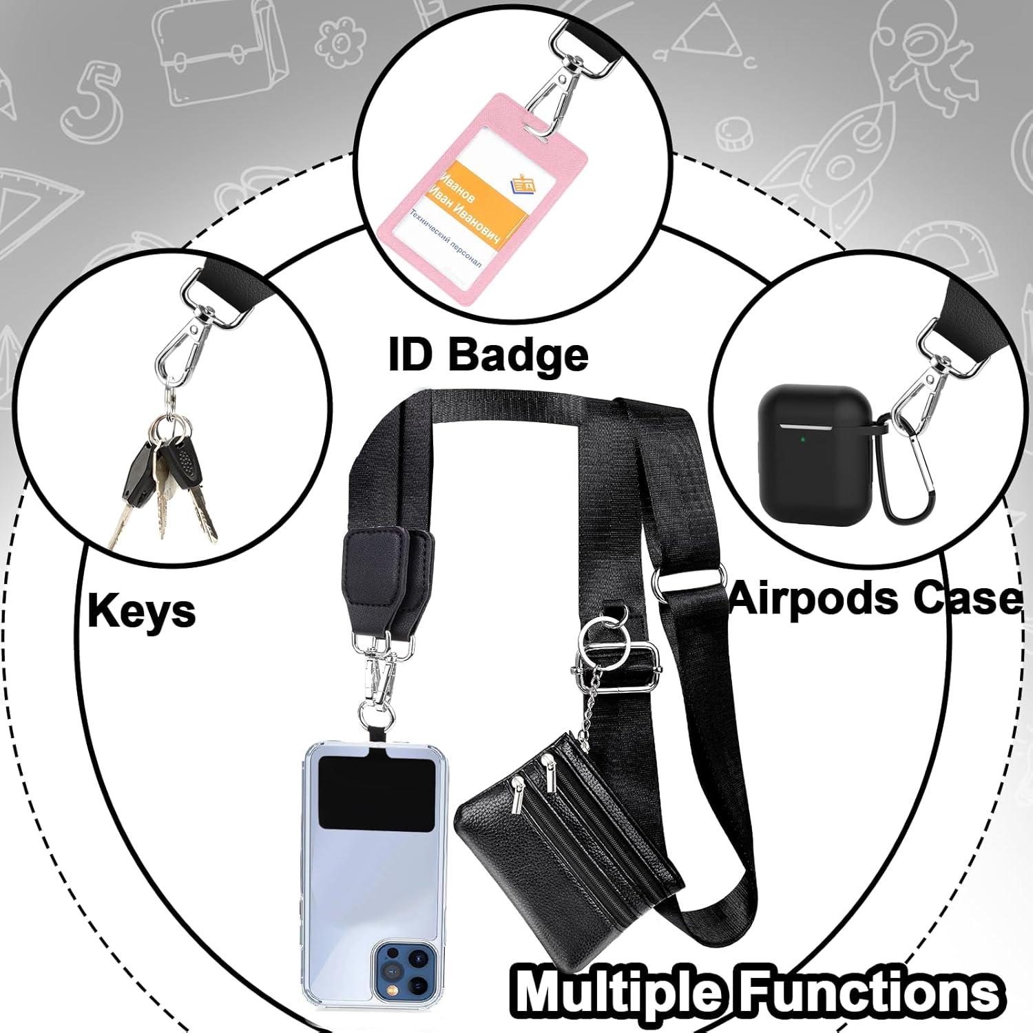 Correa Clip y Go XANGNIER para Teléfono con Cartera Negra