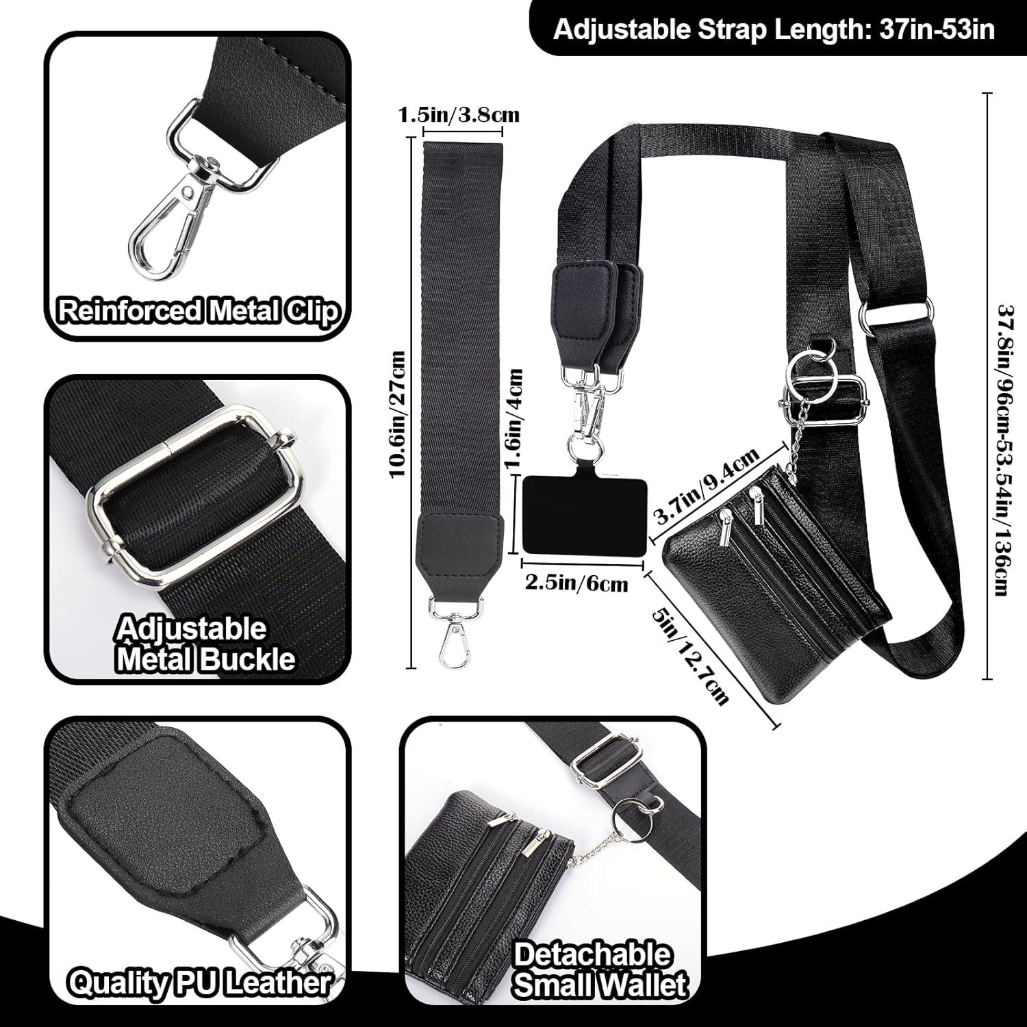 Correa Clip y Go XANGNIER para Teléfono con Cartera Negra