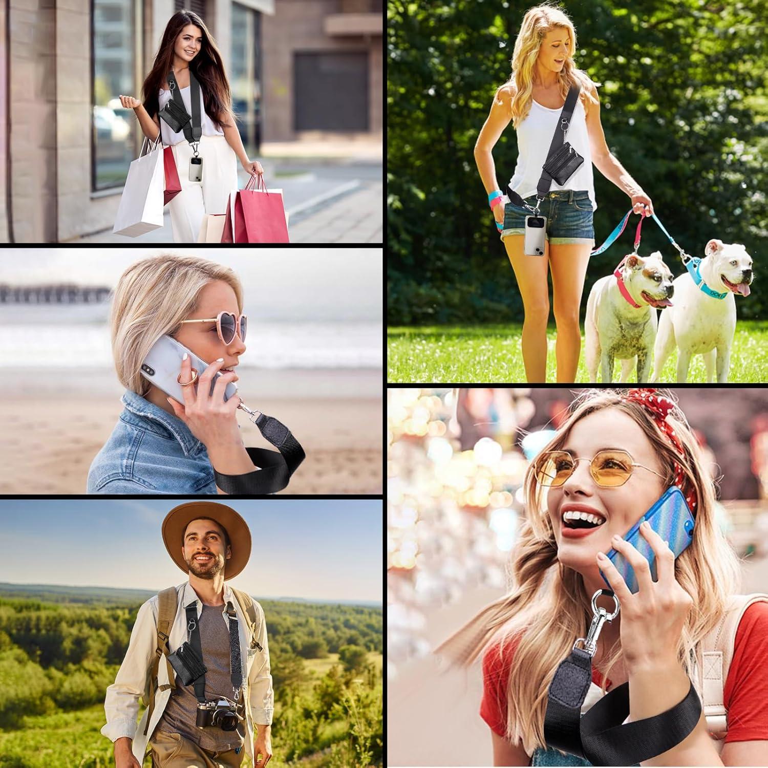 Correa Clip y Go XANGNIER para Teléfono con Cartera Negra