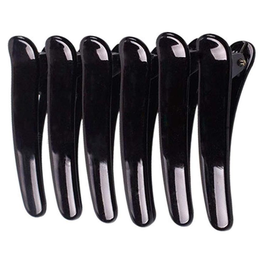 Clip de Pelo Profesional Fodattm 12 Piezas Antideslizante Negro