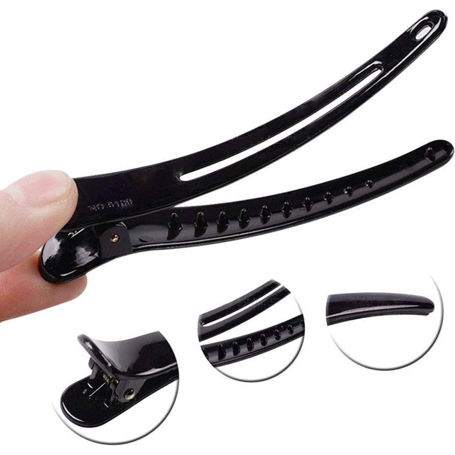 Clip de Pelo Profesional Fodattm 12 Piezas Antideslizante Negro