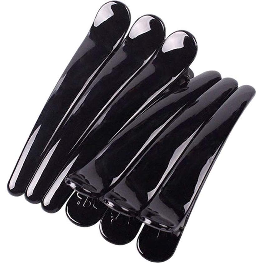 Clip de Pelo Profesional Fodattm 12 Piezas Antideslizante Negro