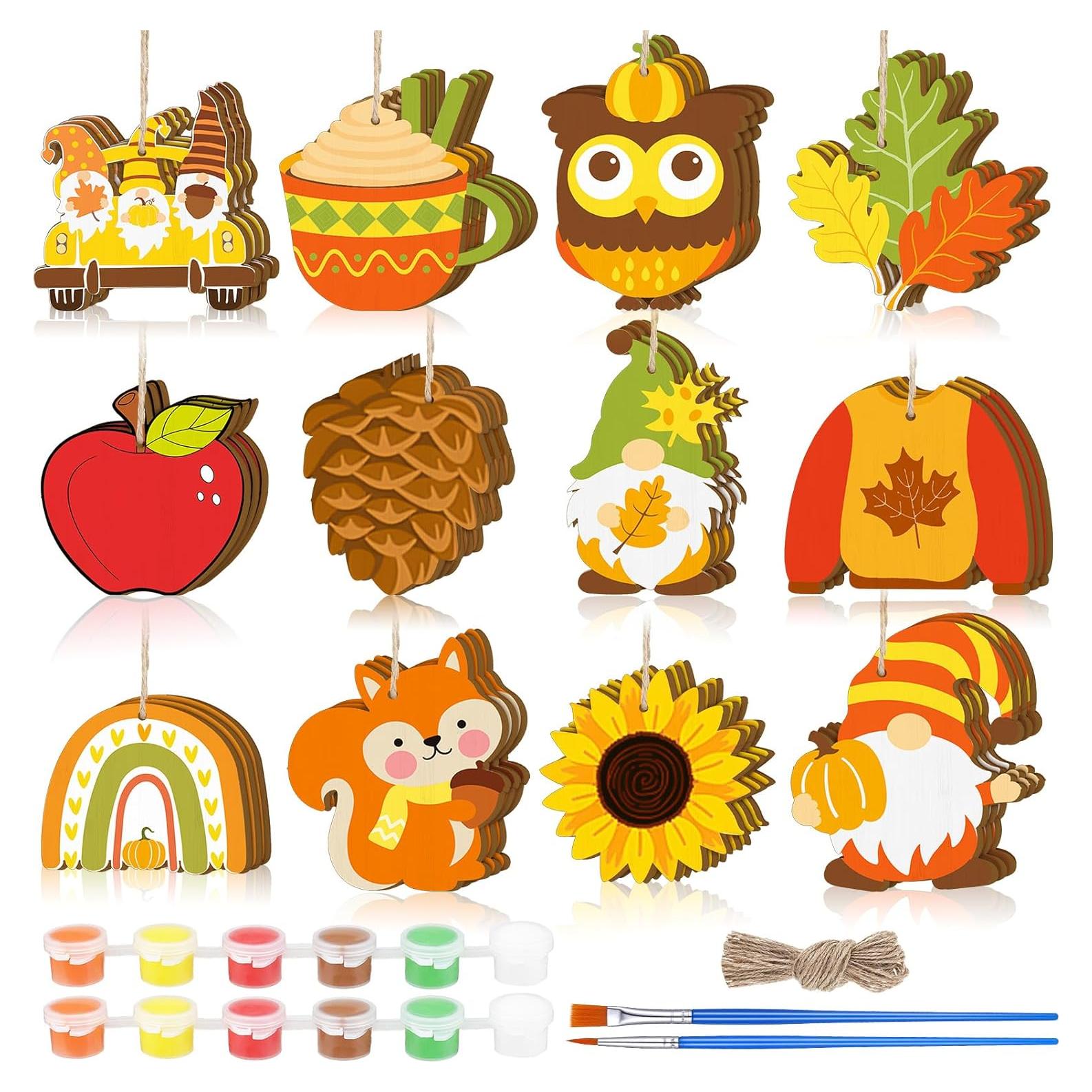 Kit de Manualidades de Otoño JellyArch 36 Piezas Madera DIY