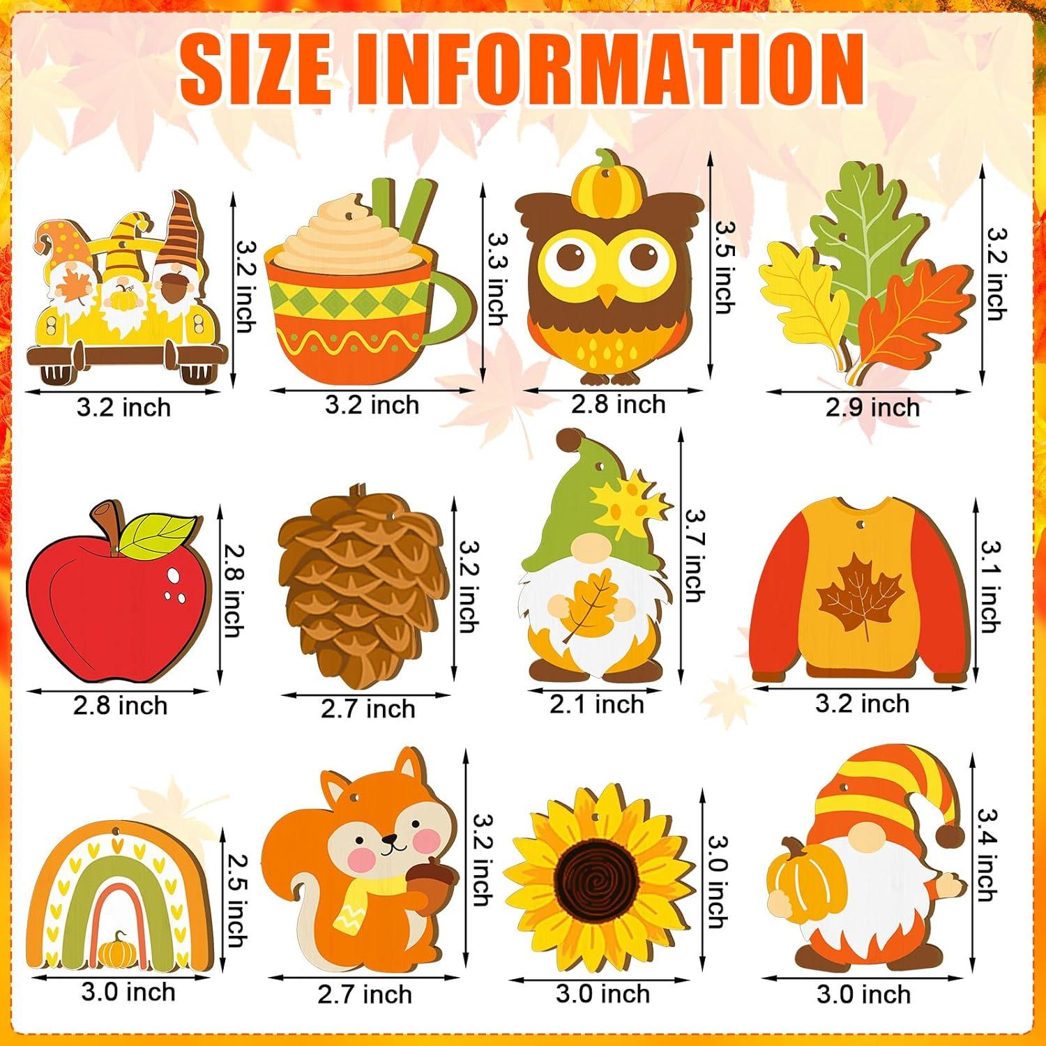 Kit de Manualidades de Otoño JellyArch 36 Piezas Madera DIY