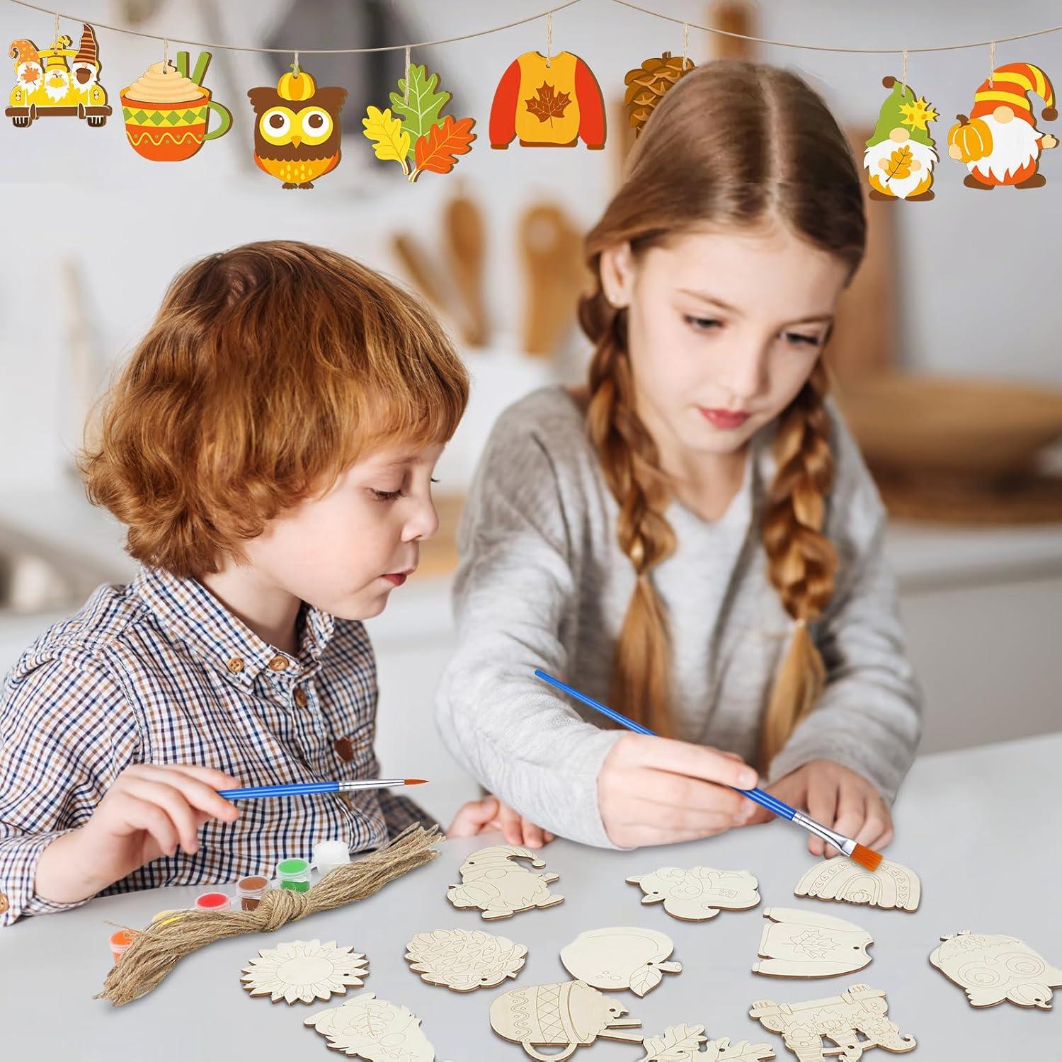 Kit de Manualidades de Otoño JellyArch 36 Piezas Madera DIY