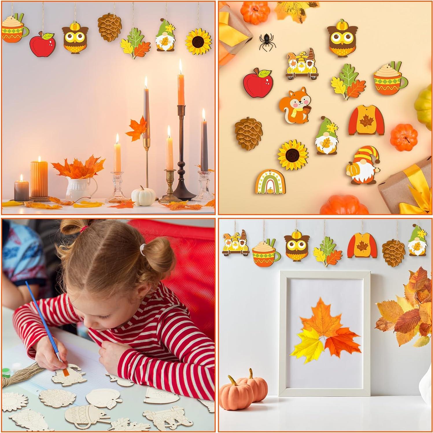 Kit de Manualidades de Otoño JellyArch 36 Piezas Madera DIY