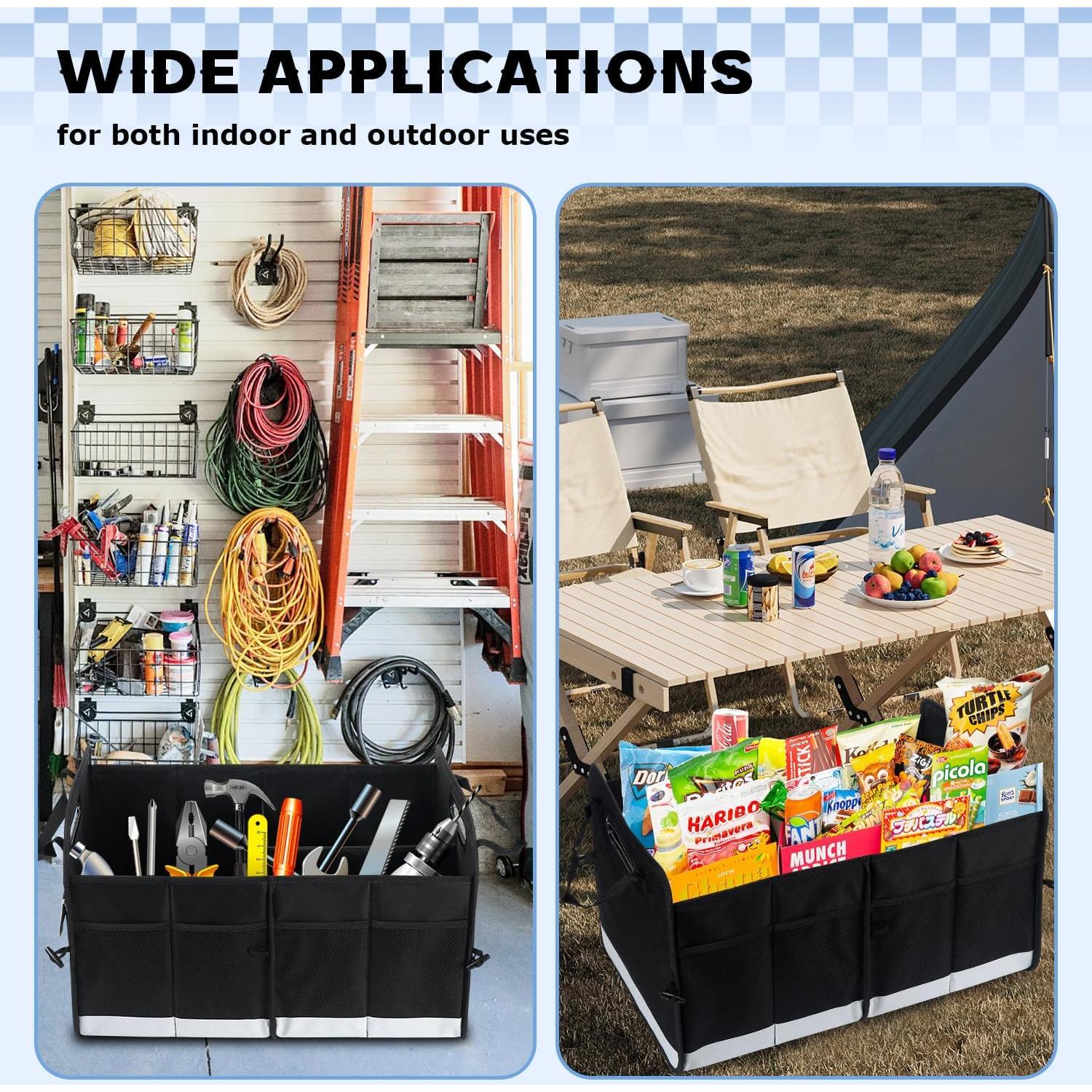 Organizador de Maletero AOPHY 72L Impermeable Plegable Negro