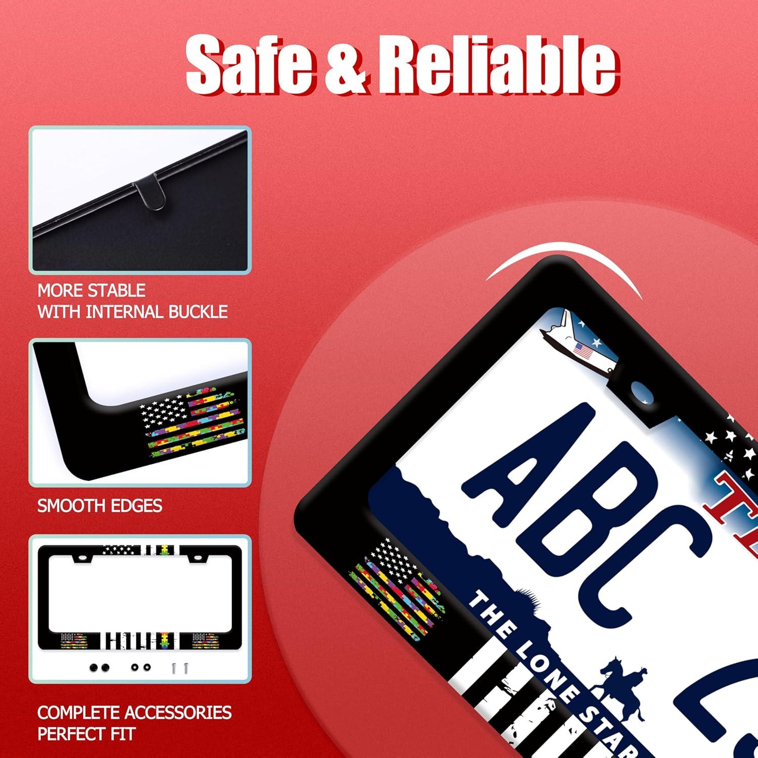 Marco de Placa de Licencia BRAGHRTED Acero Inoxidable 31x15 cm