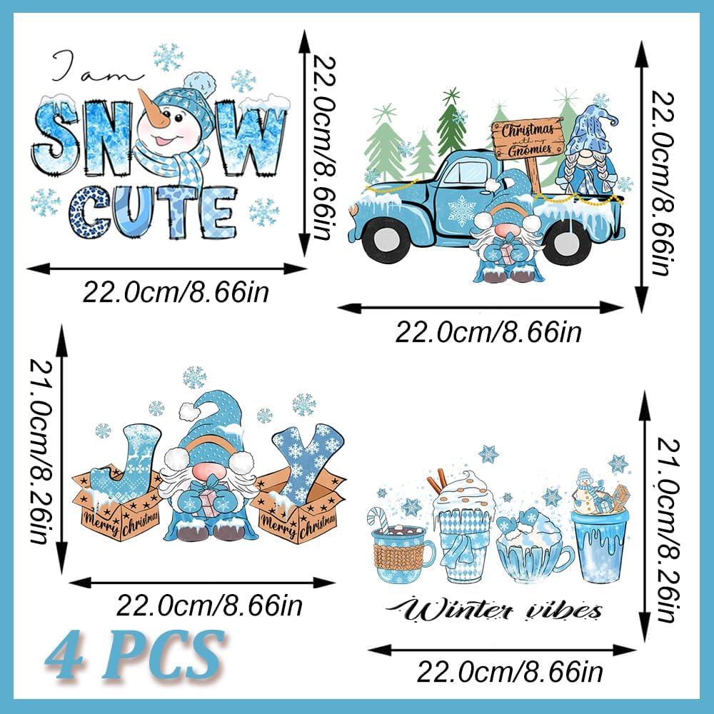 Parche de Transferencia de Calor Navidad ROMODIYA 4 Piezas