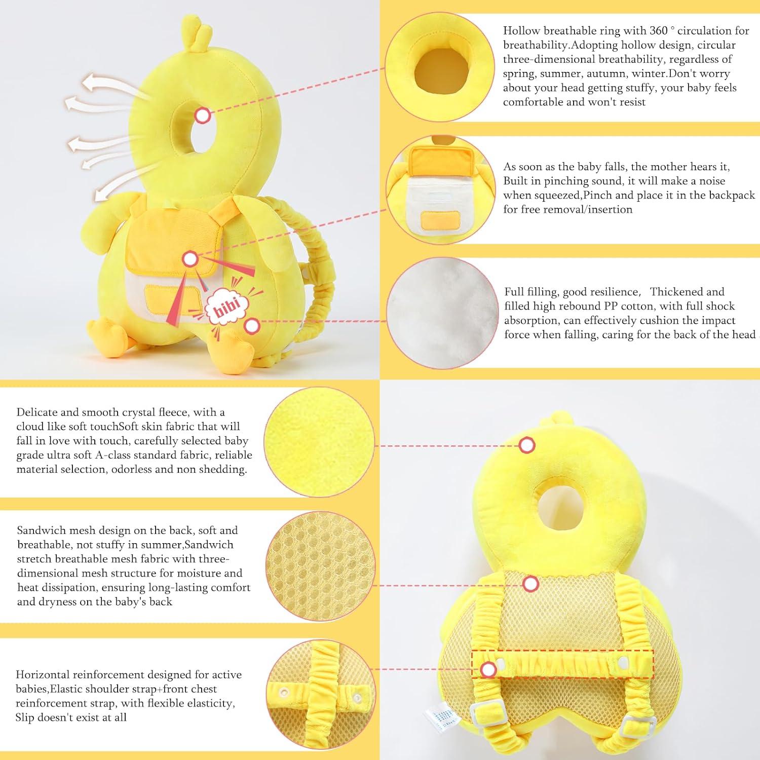 Mochila Protectora de Cabeza Bebé Genérico Pato-A Ajustable