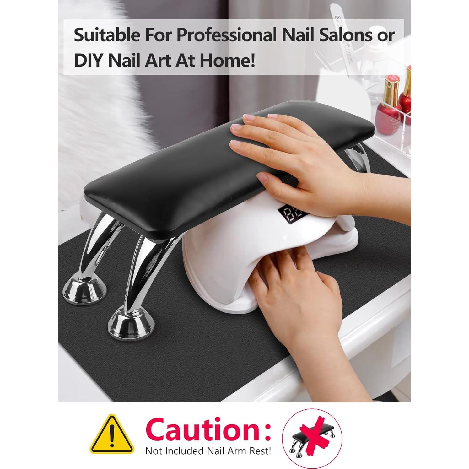 Tapete de Uñas Deciniee 60x40cm Microfibra PU Negro