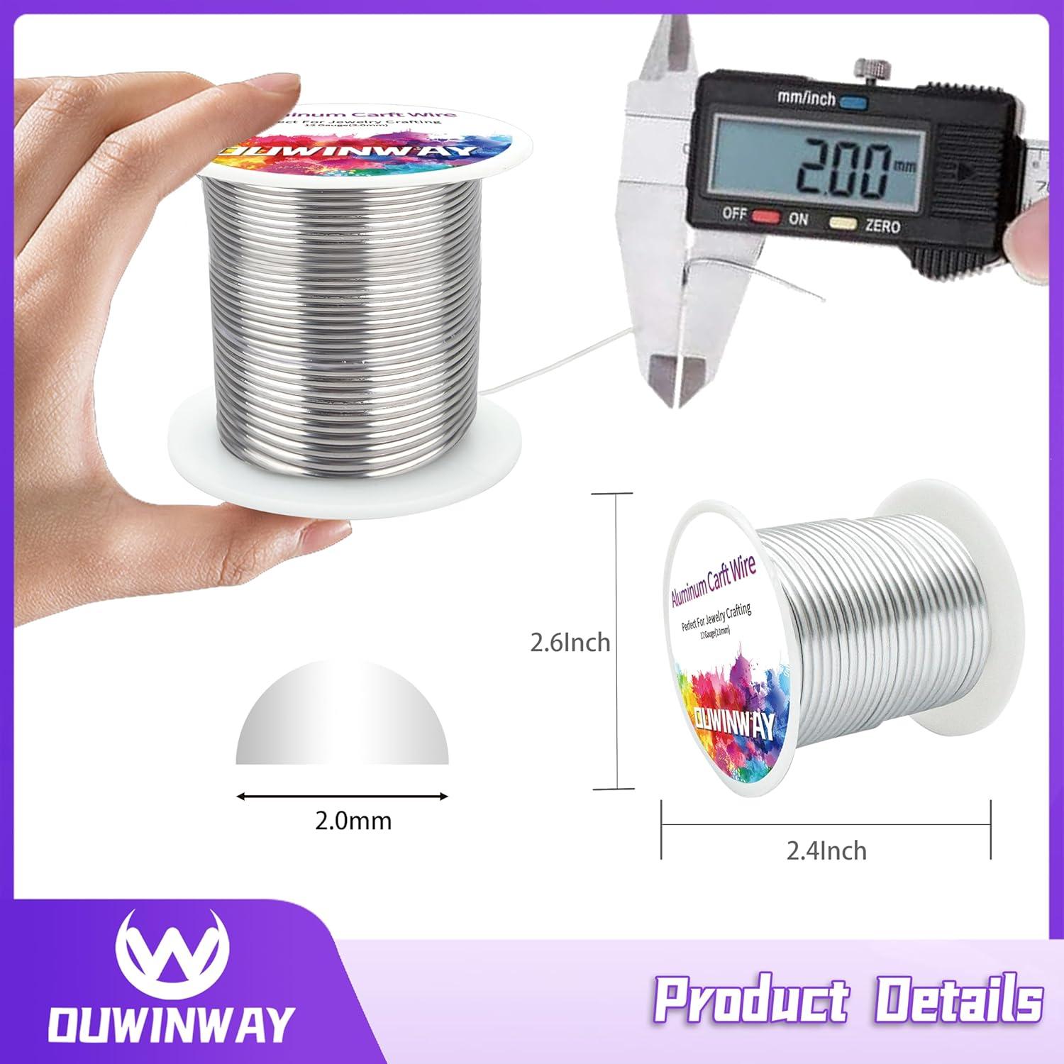 Alambre de Aluminio Semi Redondo Ouwinway 12 Gauge 17.07m